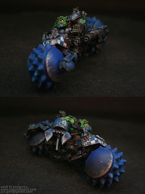 Bike, Blue, Conversion, Custom, Deathskulls, Jca, Orks, Powerklaw