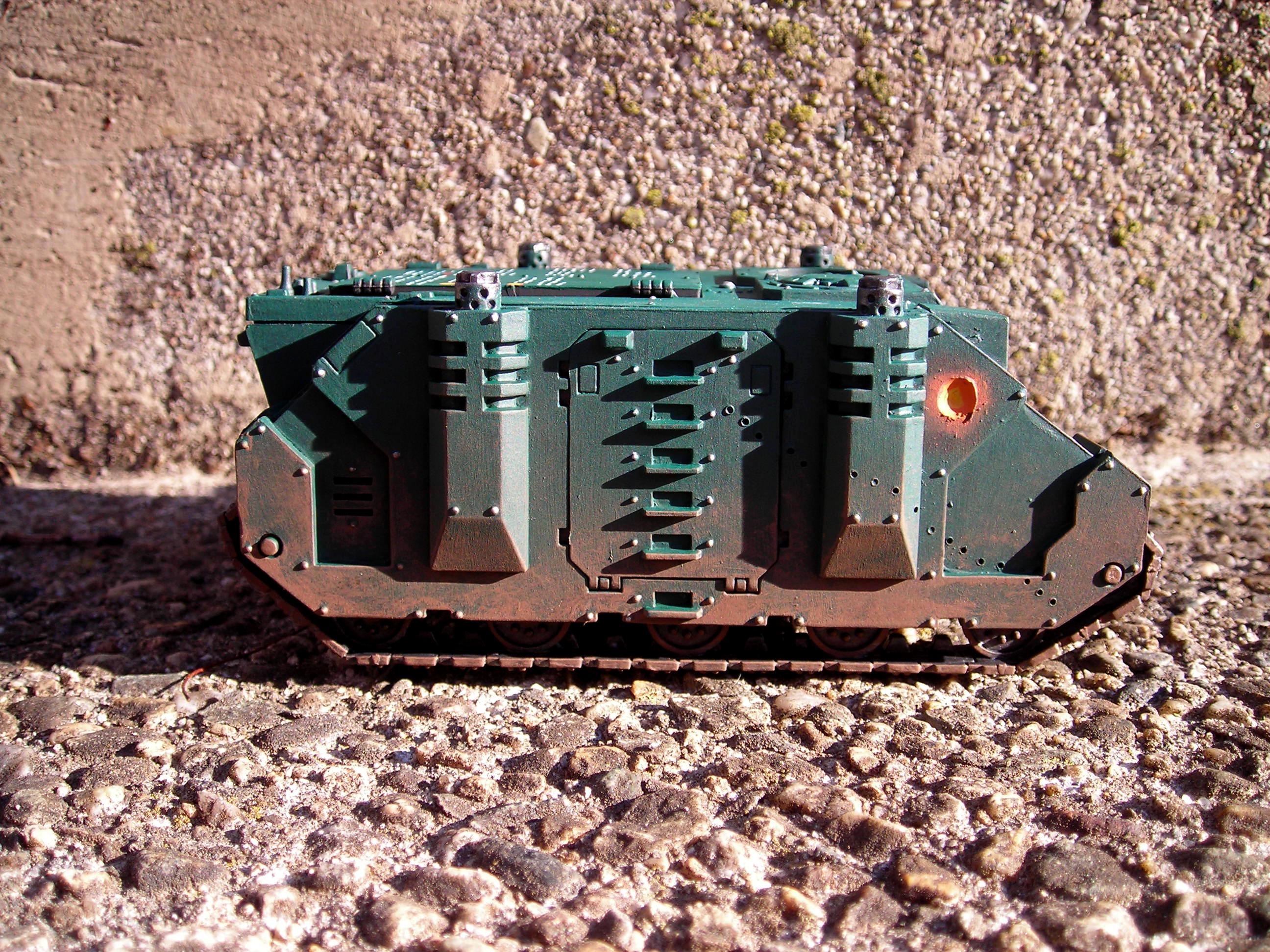 Dark Angels Rhino, Mud Weathering