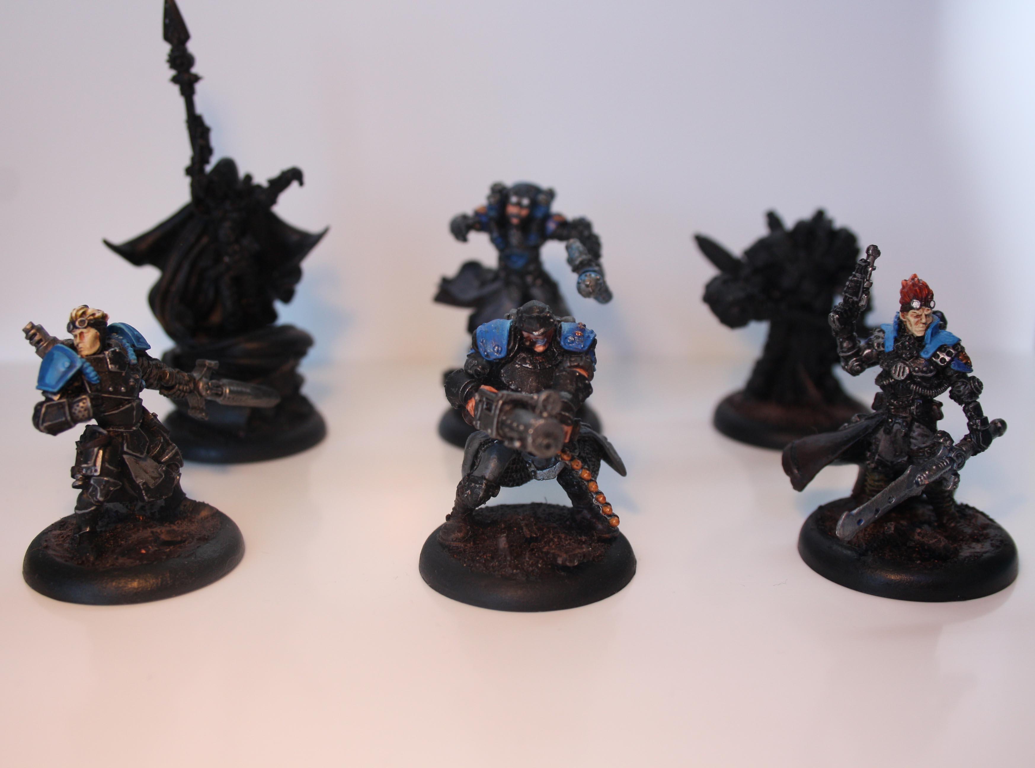 All of my Solo's and casters (Completed is the front row, work in progress is back.)