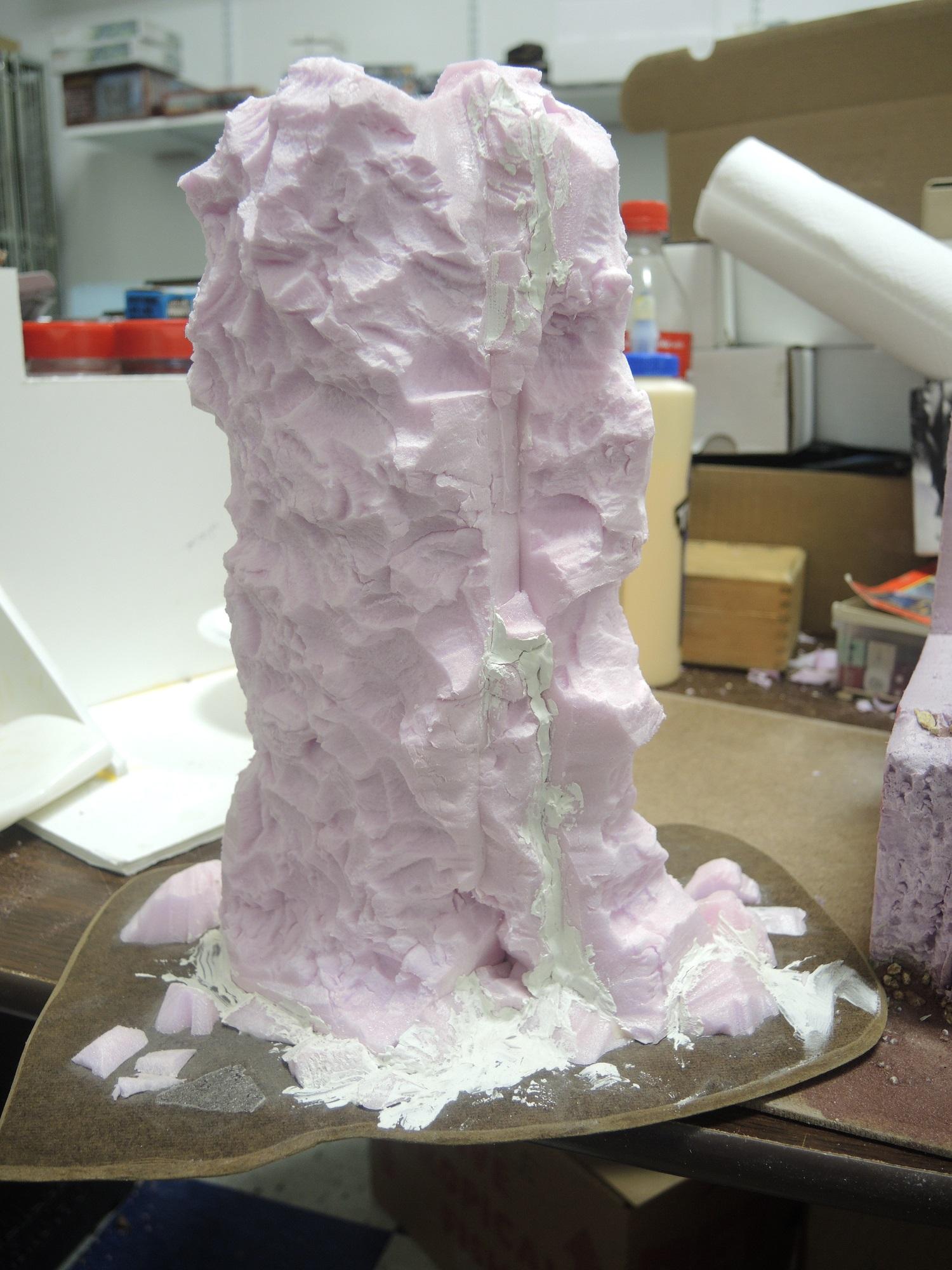 Blue, Commission, Hot Glue, Hotglue, Mesa, Pink, Styrofoam, Terrain, Tutorial, Waaazag, Waazag, Work In Progress