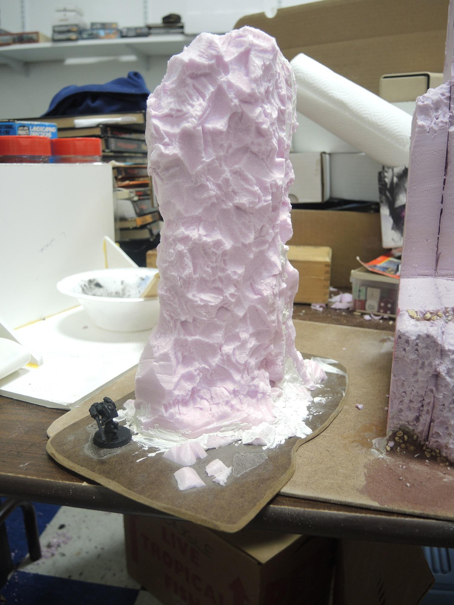 Blue, Commission, Hot Glue, Hotglue, Mesa, Pink, Styrofoam, Terrain, Tutorial, Waaazag, Waazag, Work In Progress