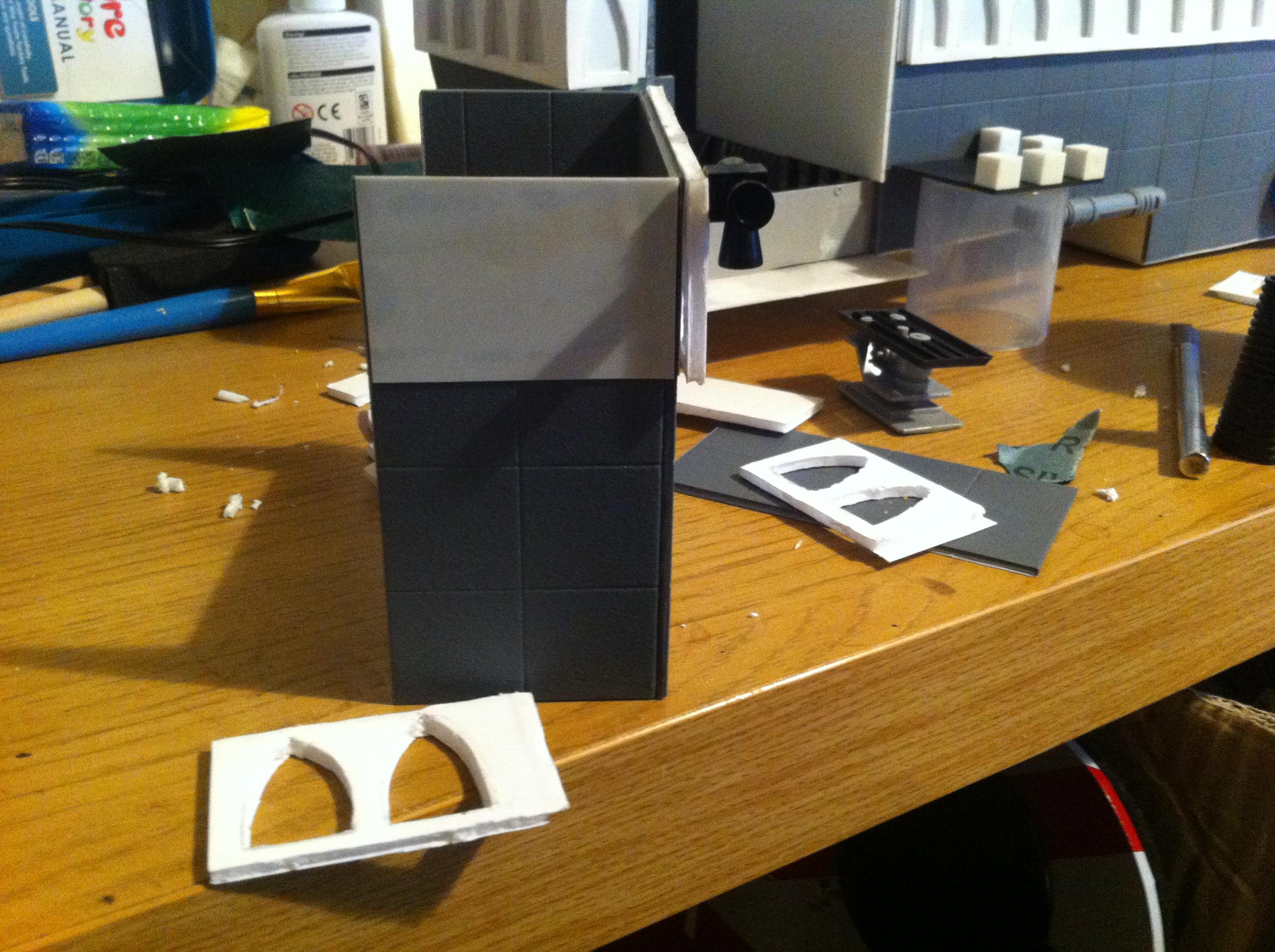 plastic backing for the cut windows