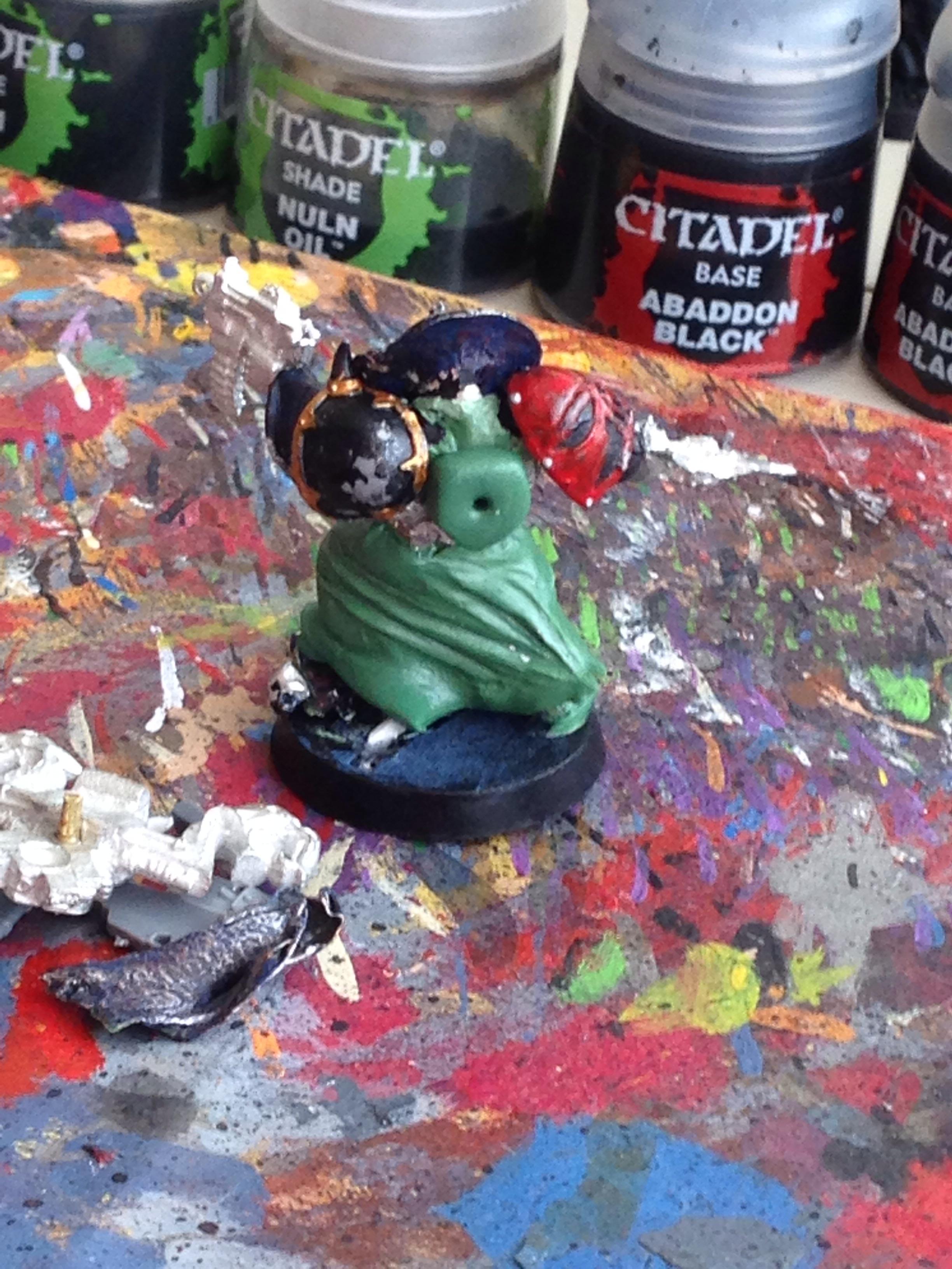 Chaos Space Marines, Conversion, Greenstuff, Sorcerer, Work In Progress