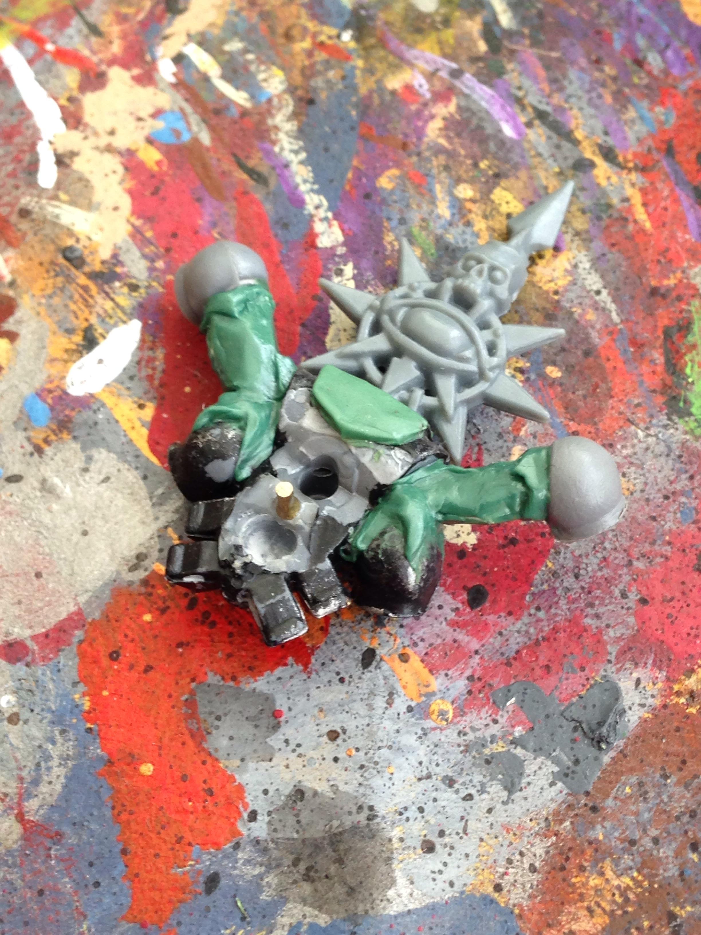 Chaos Space Marines, Conversion, Greenstuff, Sorcerer, Work In Progress