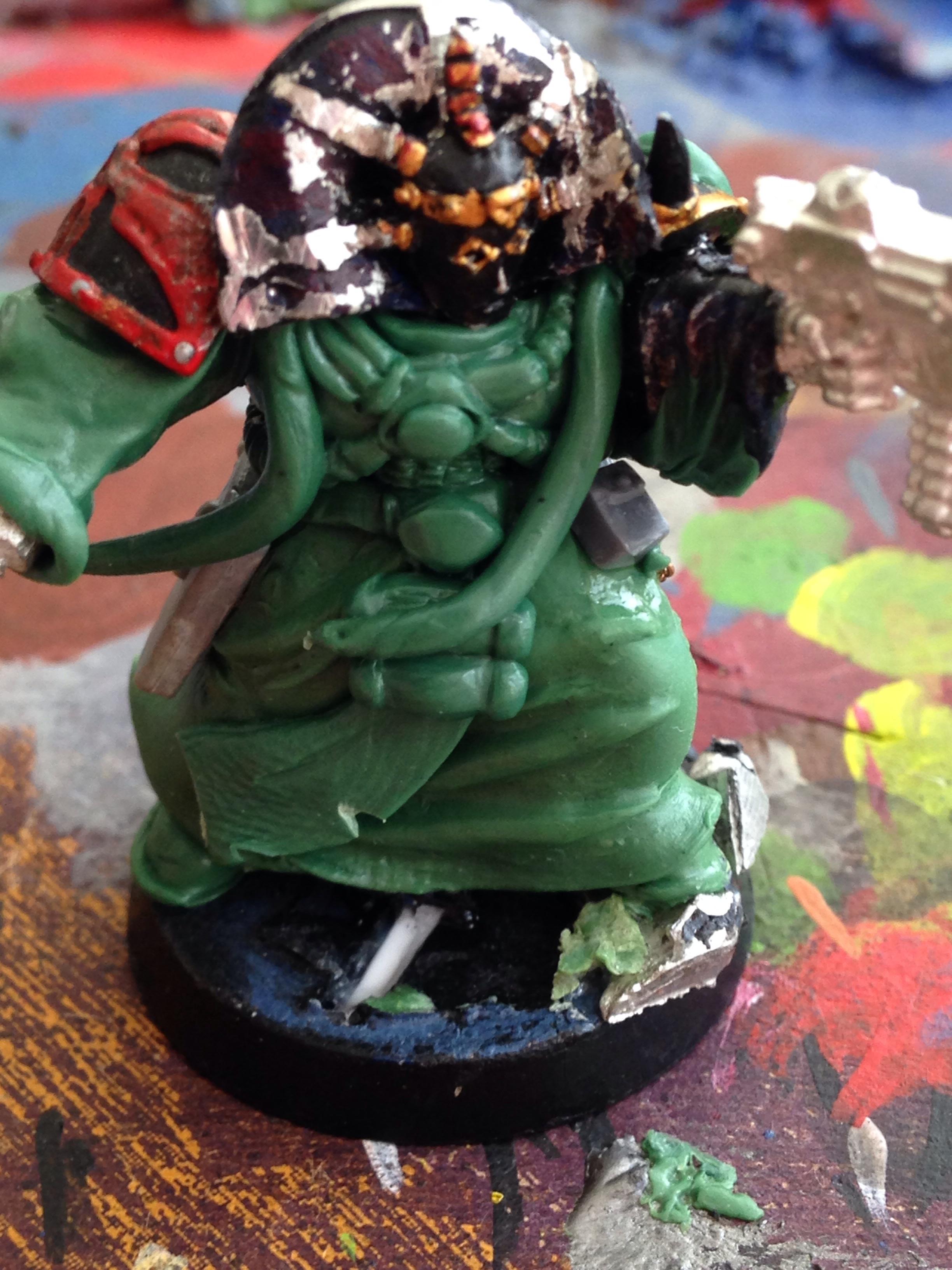 Chaos Space Marines, Conversion, Greenstuff, Sorcerer, Work In Progress