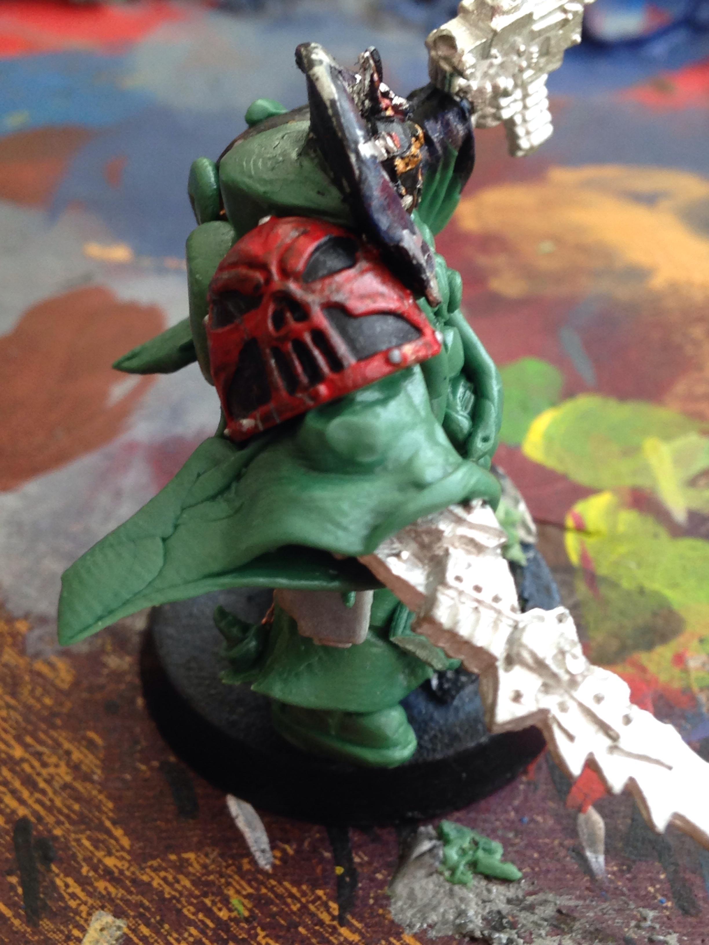 Chaos Space Marines, Conversion, Greenstuff, Sorcerer, Work In Progress