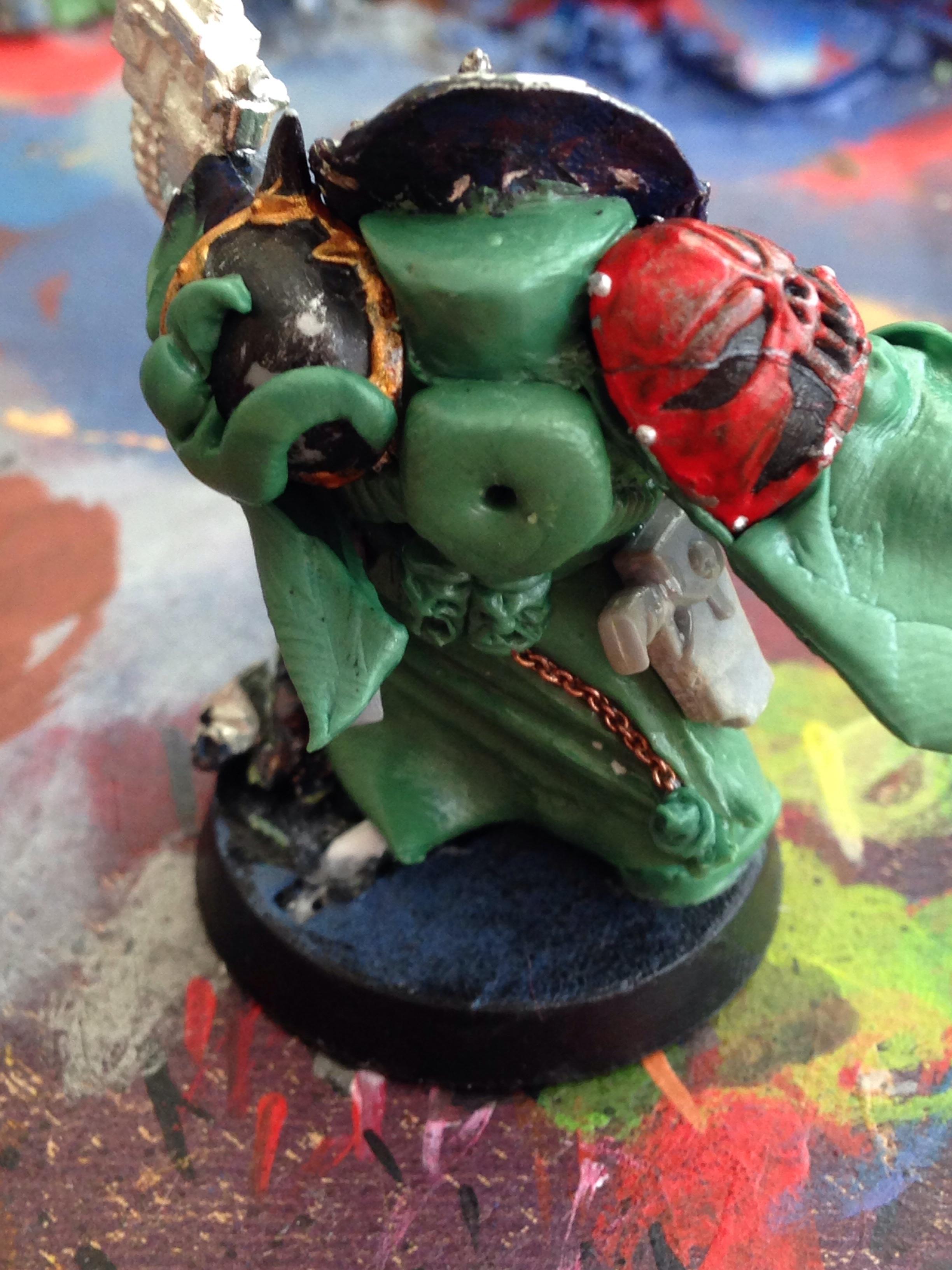 Chaos Space Marines, Conversion, Greenstuff, Sorcerer, Work In Progress