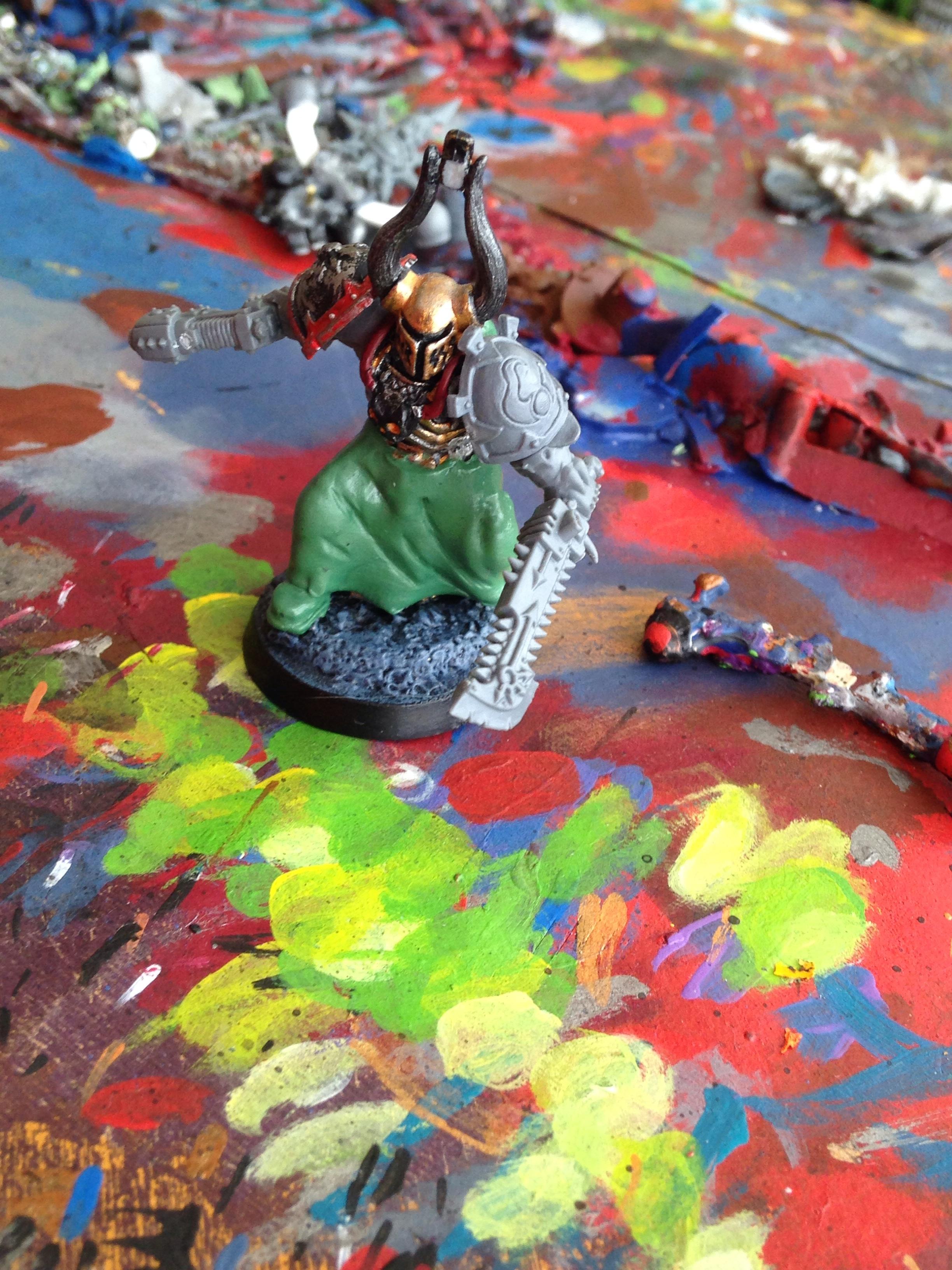 Chaos Space Marines, Conversion, Greenstuff, Sorcerer, Work In Progress