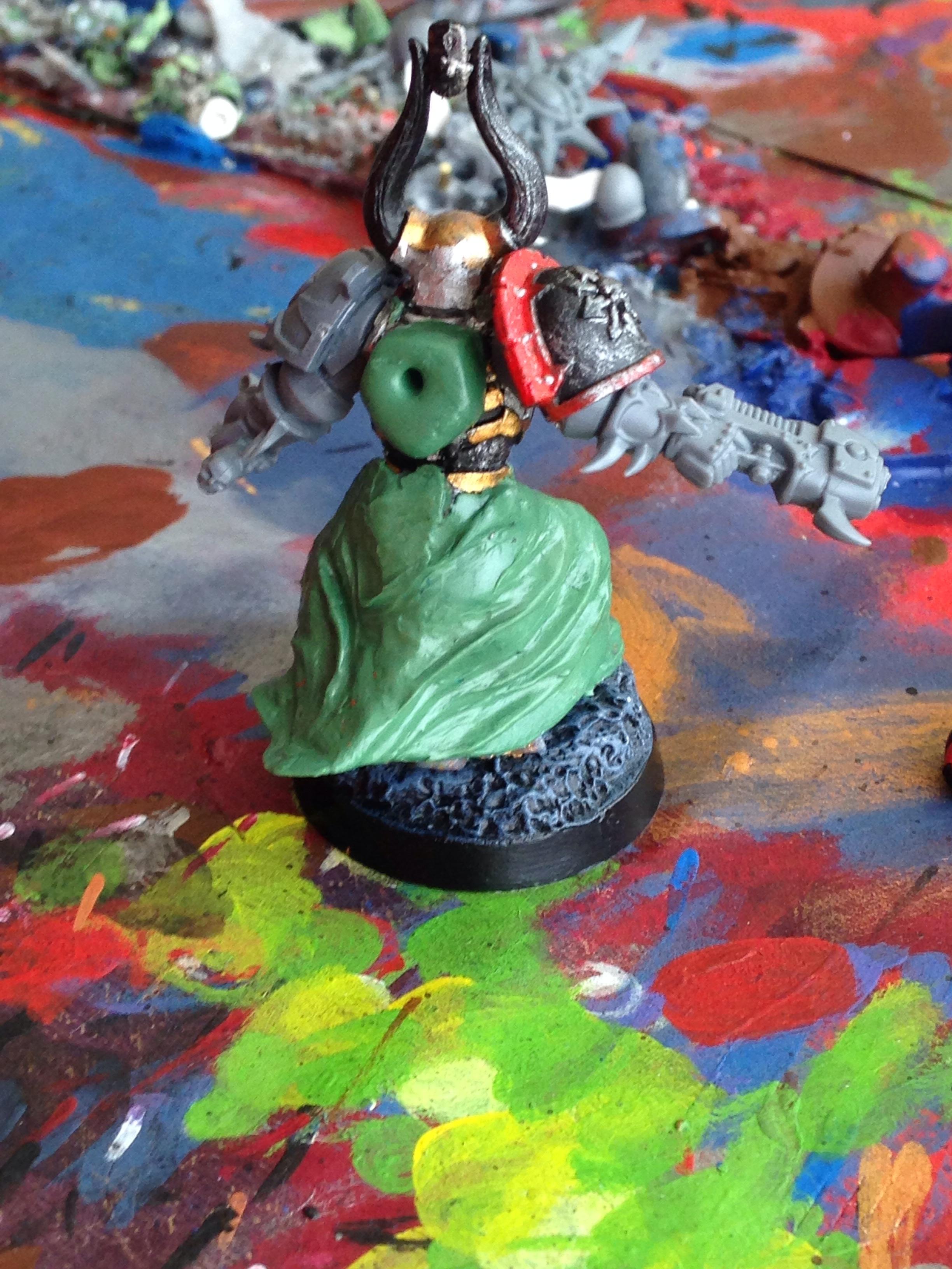 Chaos Space Marines, Conversion, Greenstuff, Sorcerer, Work In Progress