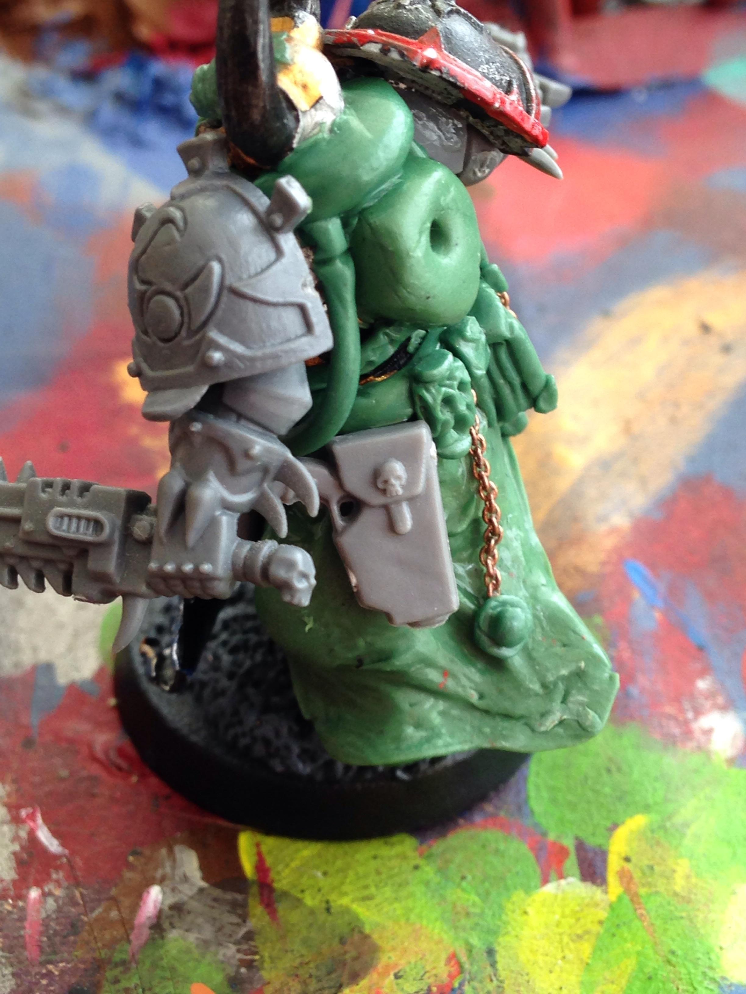 Chaos Space Marines, Conversion, Greenstuff, Sorcerer, Work In Progress