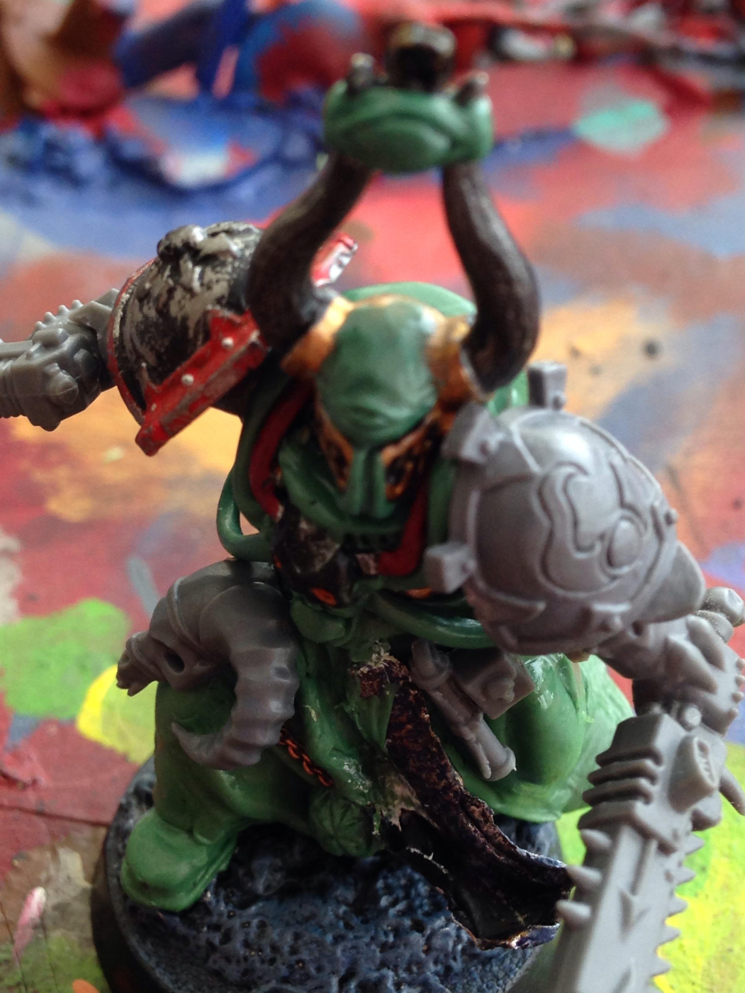 Chaos Space Marines, Conversion, Greenstuff, Sorcerer, Work In Progress