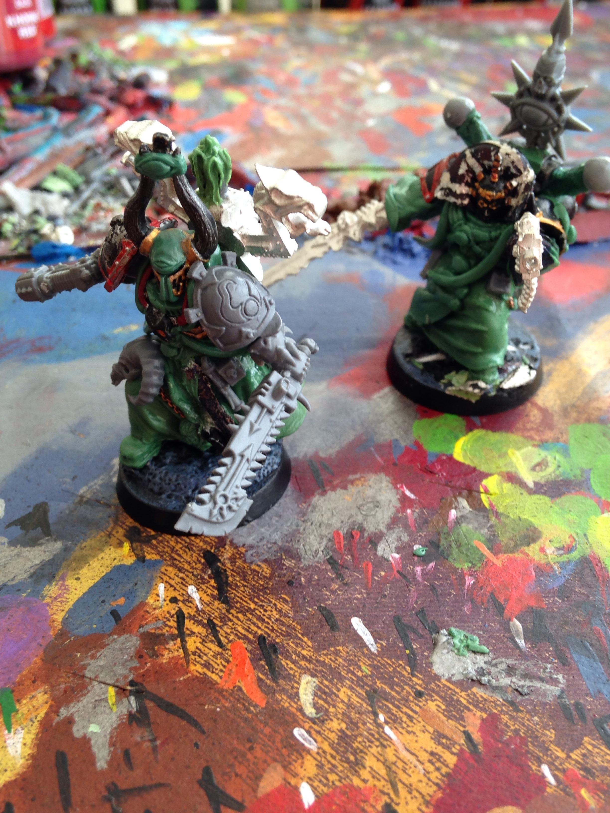 Chaos Space Marines, Conversion, Greenstuff, Sorcerer, Work In Progress