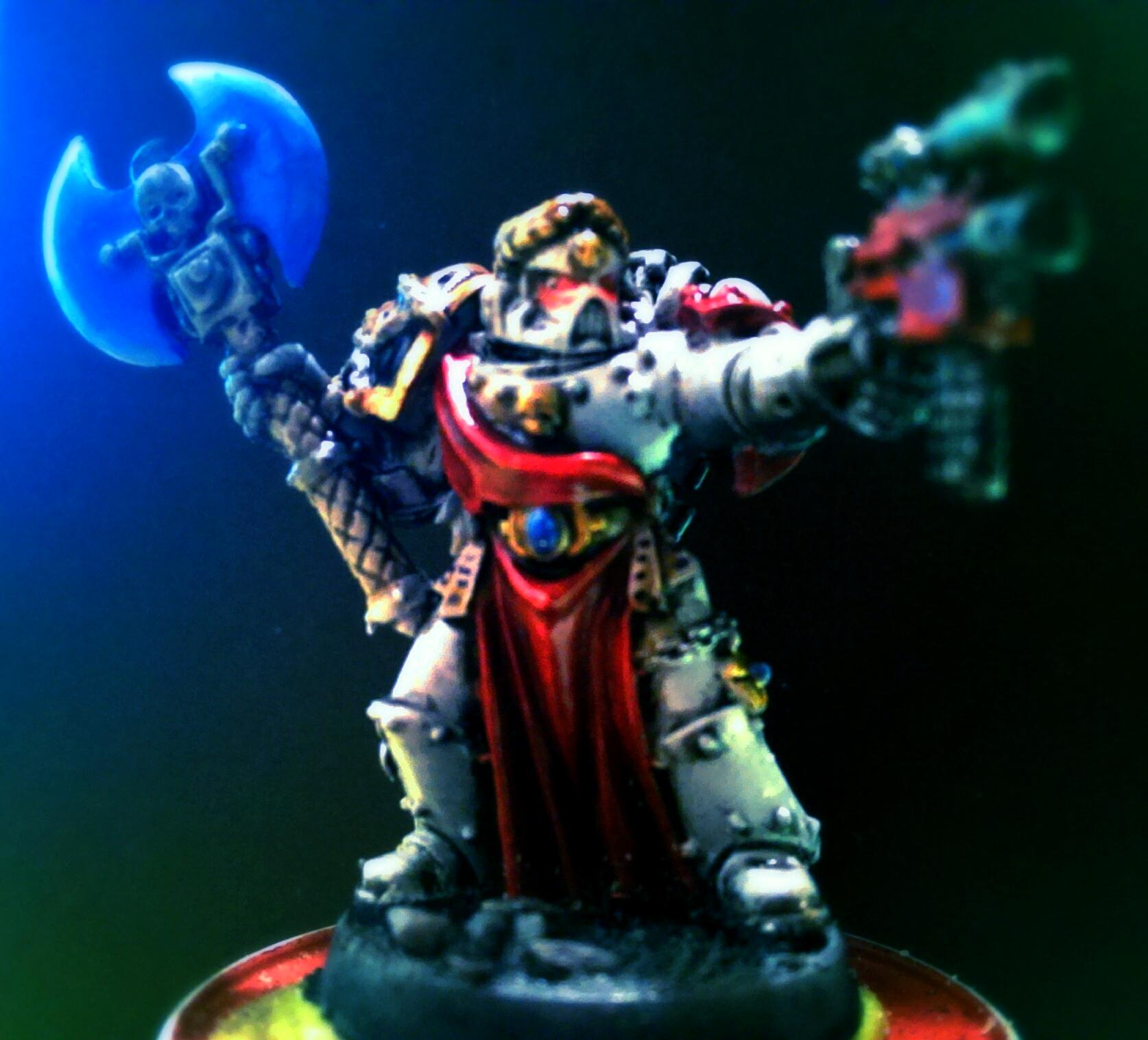 Bolt Pistol, Conversion, Power Armour, Power Axe, Space Marines, Warhammer 40,000