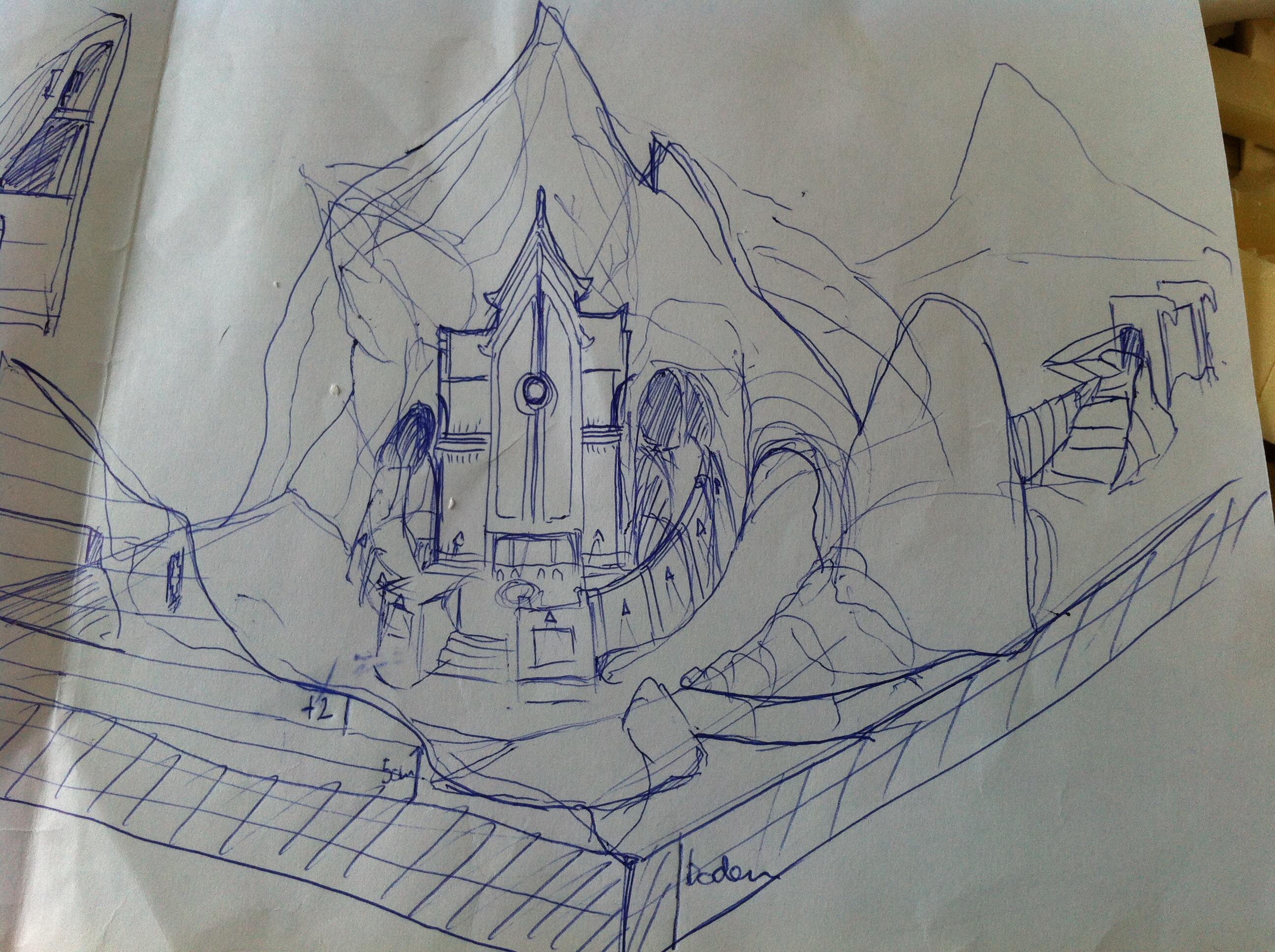 Battle, Board, Space, Temple, Terrain, Wolves, Work In Progress