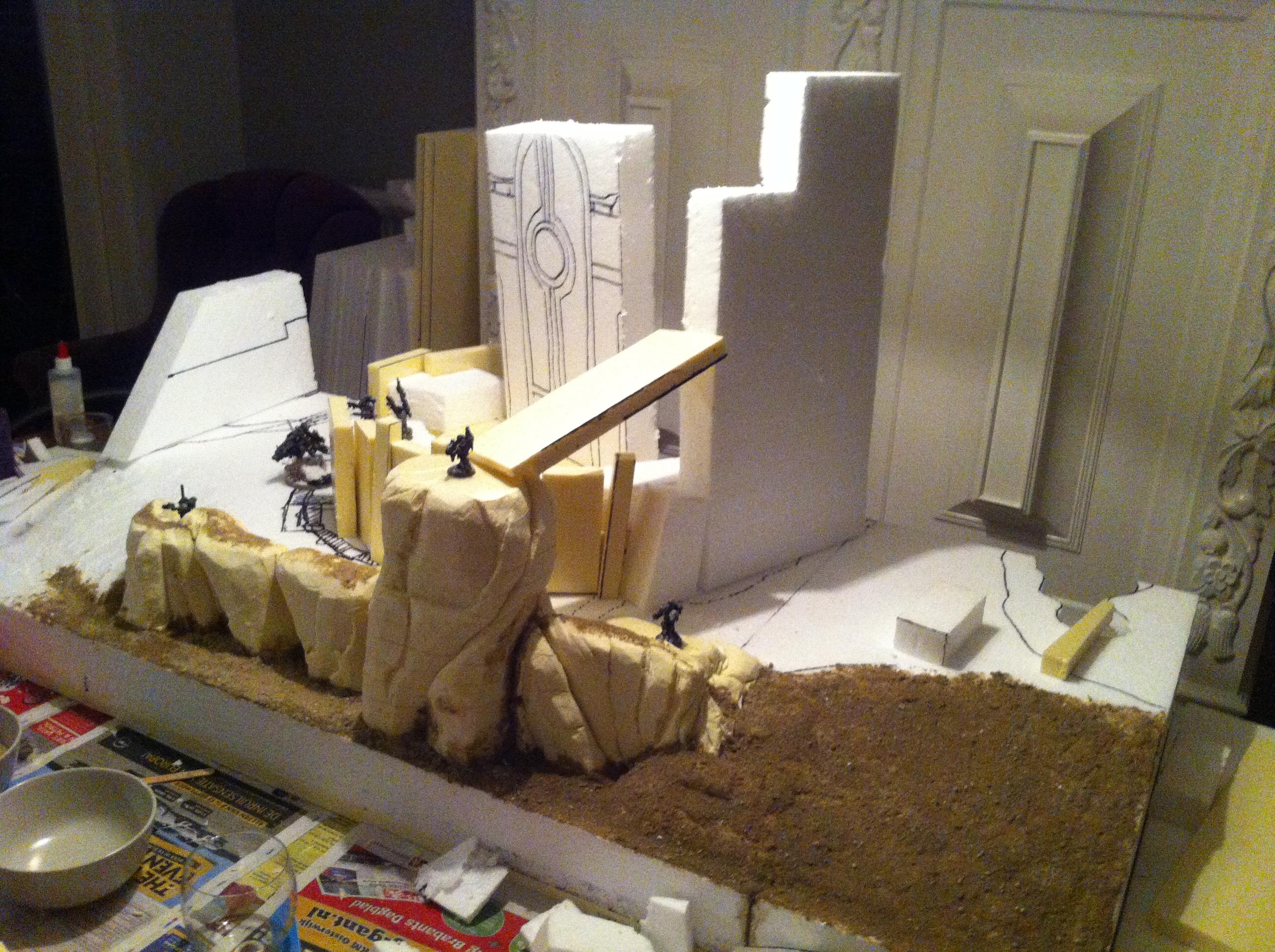 Battle, Board, Space, Temple, Terrain, Wolves, Work In Progress