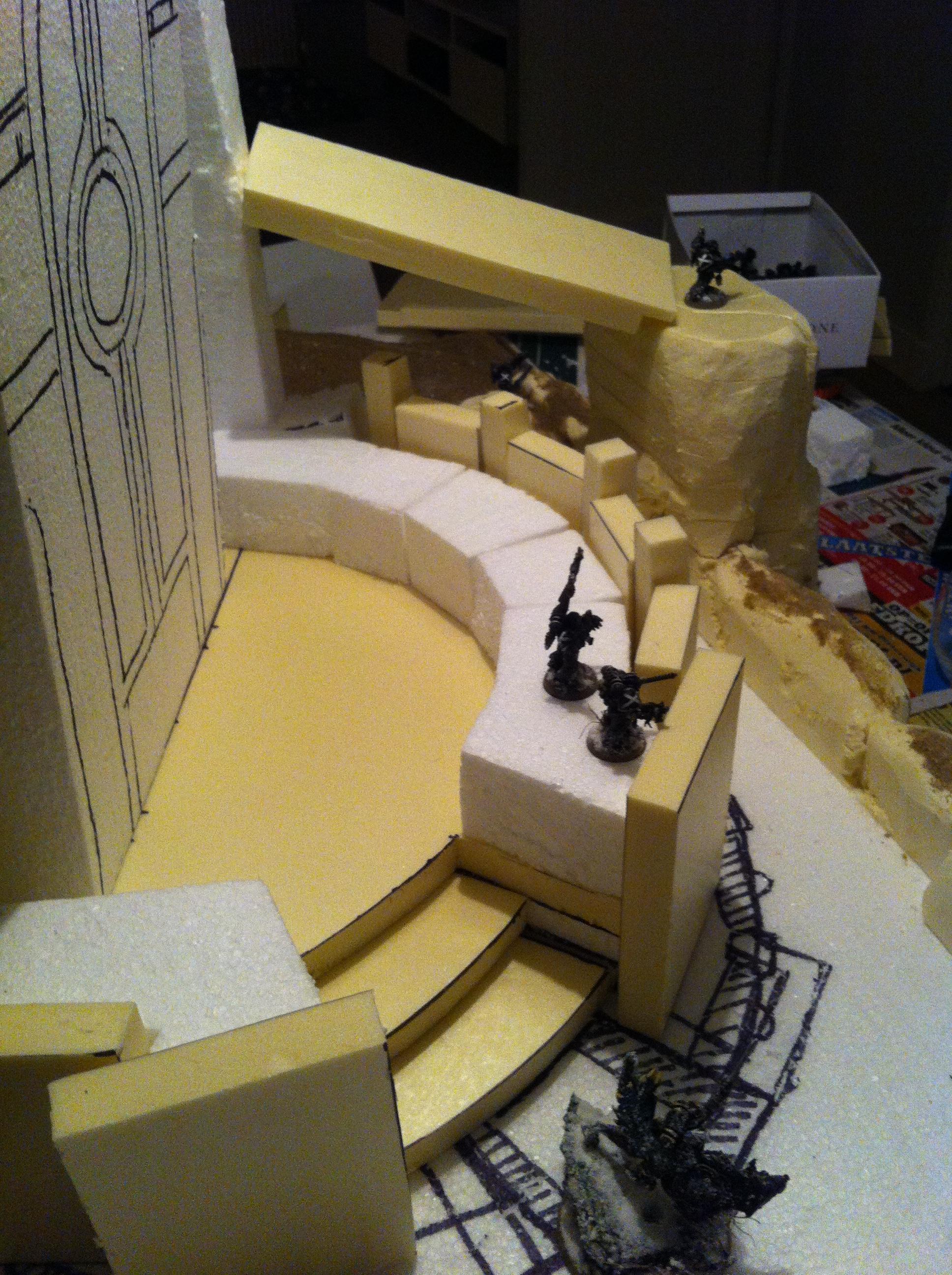 Battle, Board, Space, Temple, Terrain, Wolves, Work In Progress