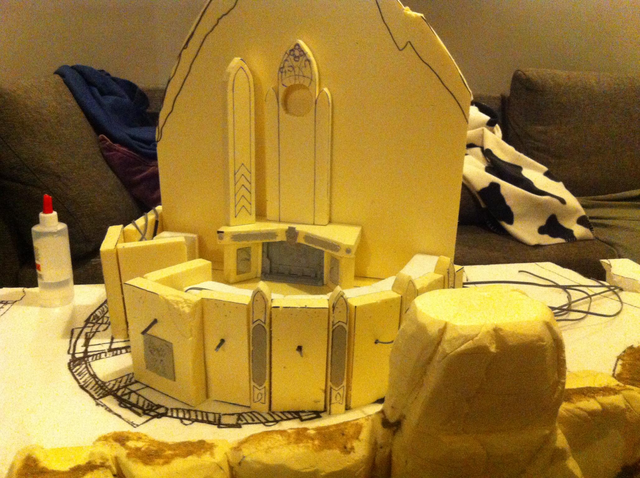 Battle, Board, Space, Temple, Terrain, Wolves, Work In Progress