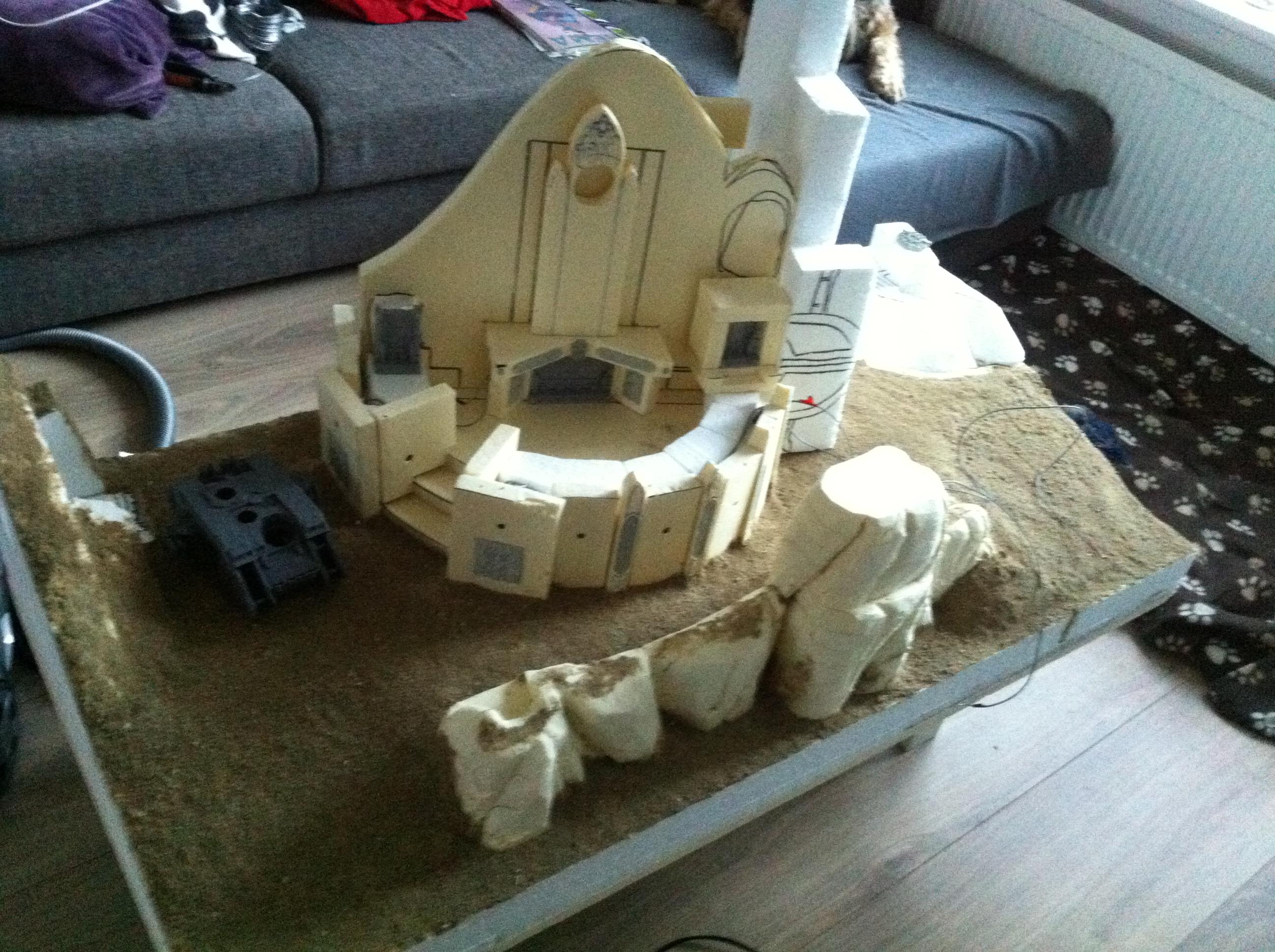 Front side view with scale measuring of tank