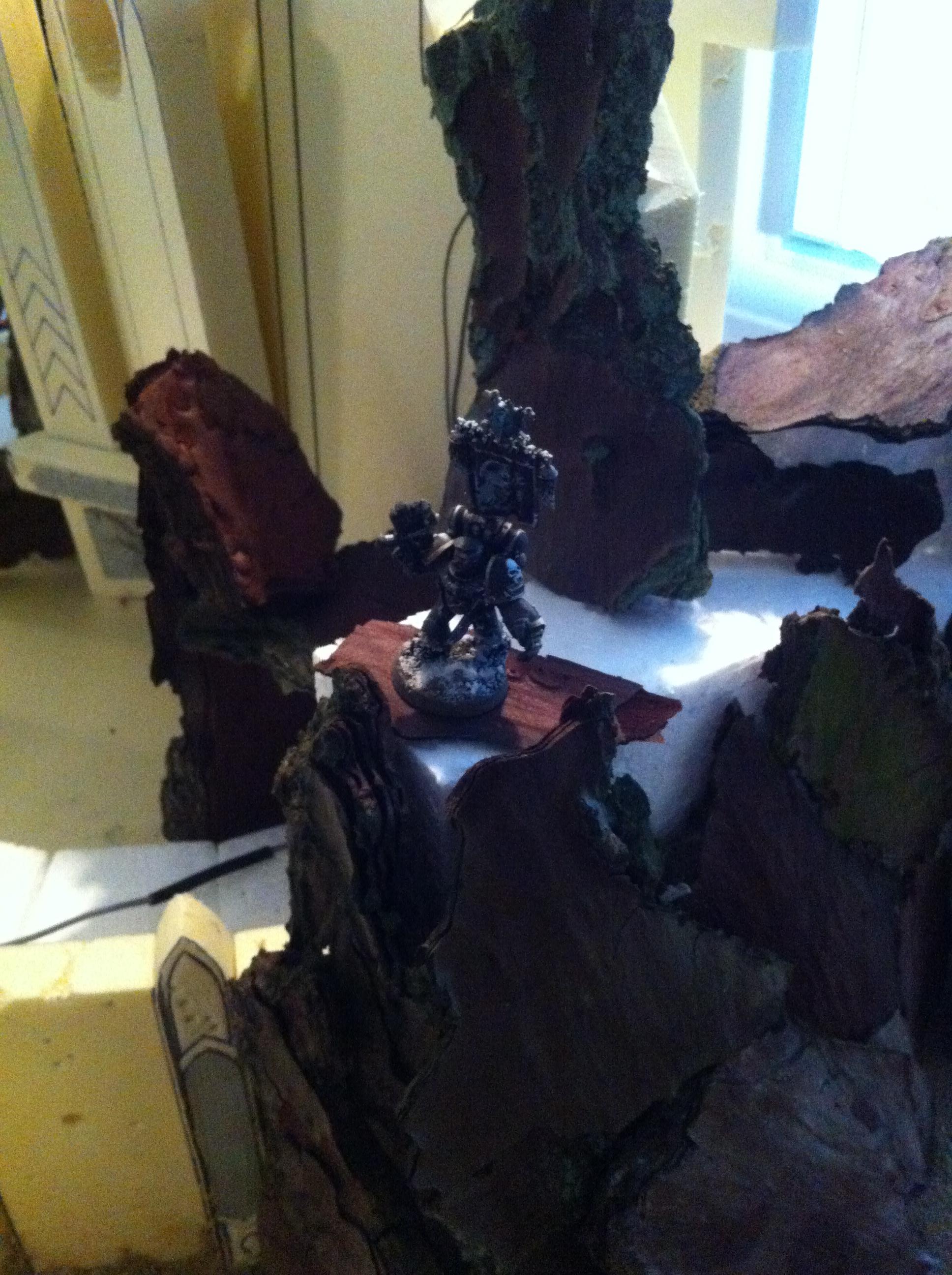 Battle, Board, Fortress, Space, Temple, Terrain, Wolves, Work In Progress