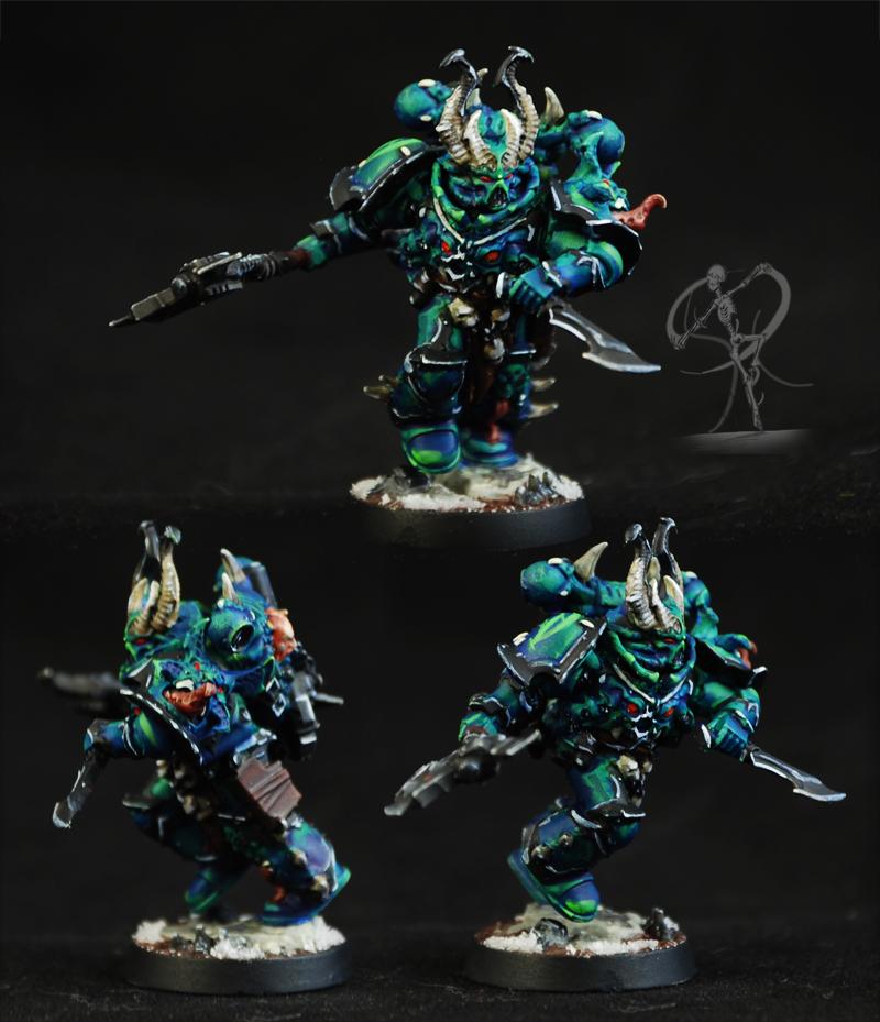 Chaos, Chaos Space Marines, Freehand, Non-Metallic Metal, Undivided