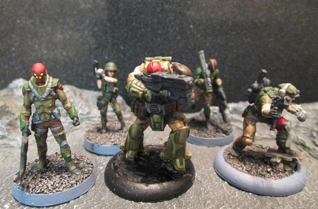 a bunch of green guys