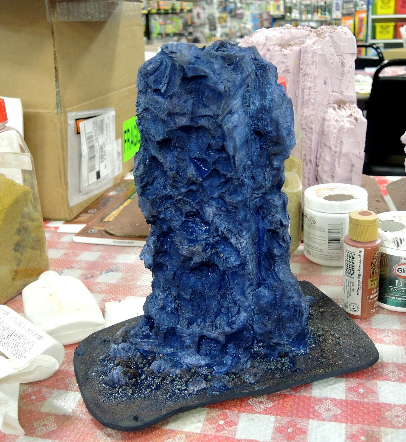 Blue, Commission, Hot Glue, Hotglue, Mesa, Pink, Styrofoam, Terrain, Tutorial, Waaazag, Waazag, Work In Progress