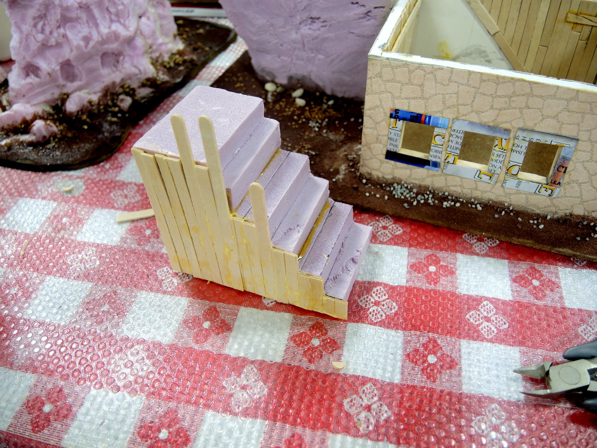 Blue, Commission, Hot Glue, Hotglue, Mesa, Pink, Styrofoam, Terrain, Tutorial, Waaazag, Waazag, Work In Progress