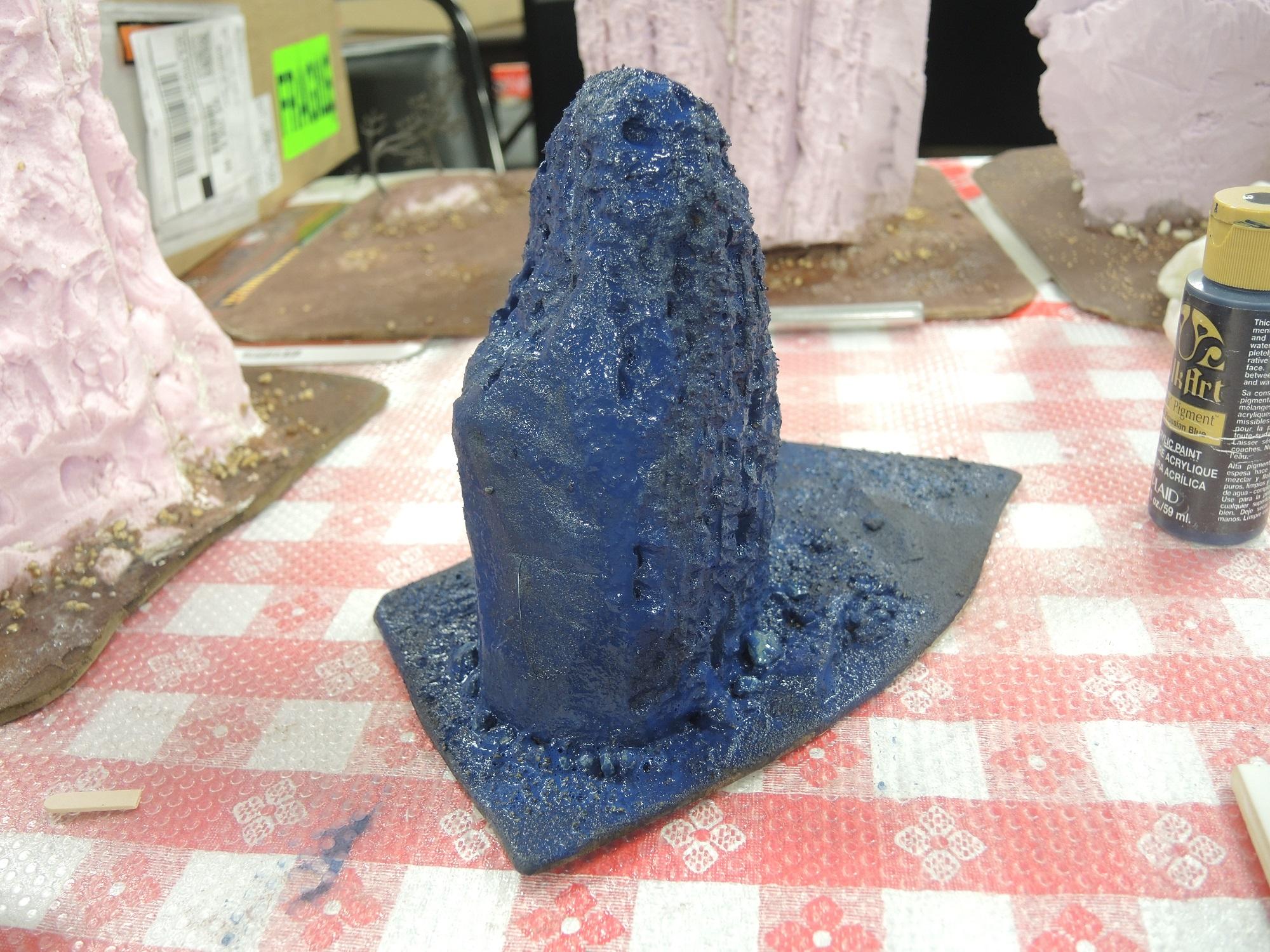 Blue, Commission, Hot Glue, Hotglue, Mesa, Pink, Styrofoam, Terrain, Tutorial, Waaazag, Waazag, Work In Progress