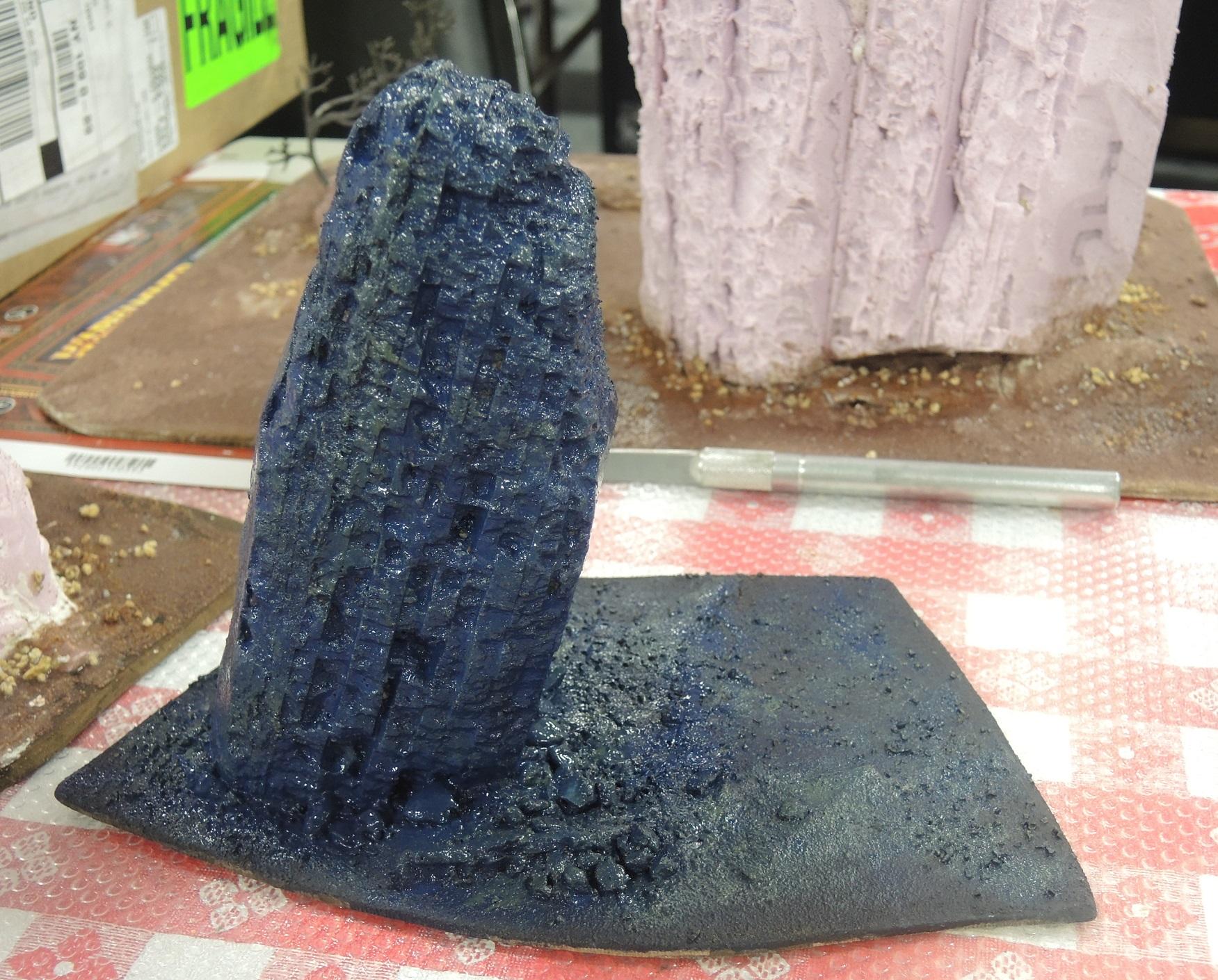 Blue, Commission, Hot Glue, Hotglue, Mesa, Pink, Styrofoam, Terrain, Tutorial, Waaazag, Waazag, Work In Progress