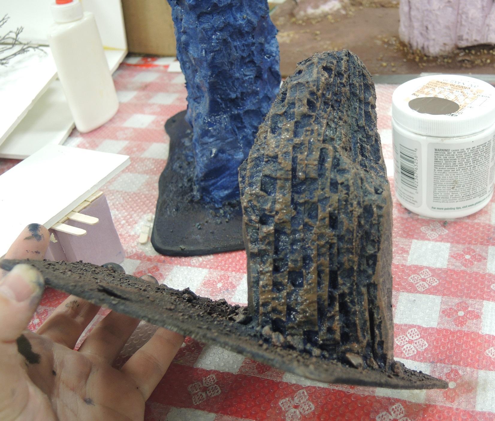 Blue, Commission, Hot Glue, Hotglue, Mesa, Pink, Styrofoam, Terrain, Tutorial, Waaazag, Waazag, Work In Progress