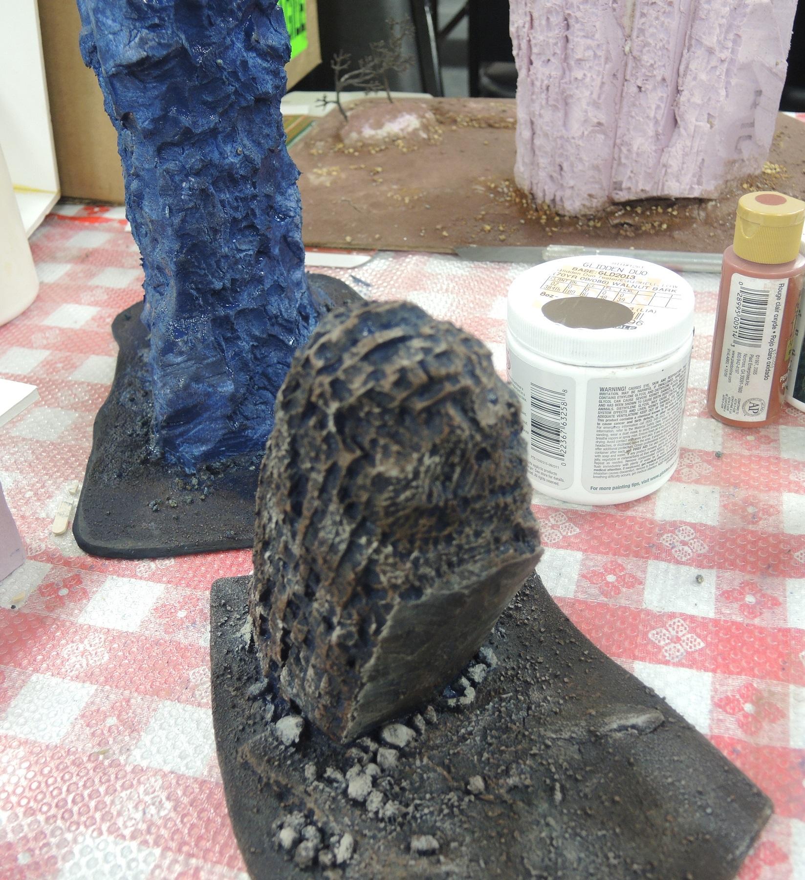 Blue, Commission, Hot Glue, Hotglue, Mesa, Pink, Styrofoam, Terrain, Tutorial, Waaazag, Waazag, Work In Progress