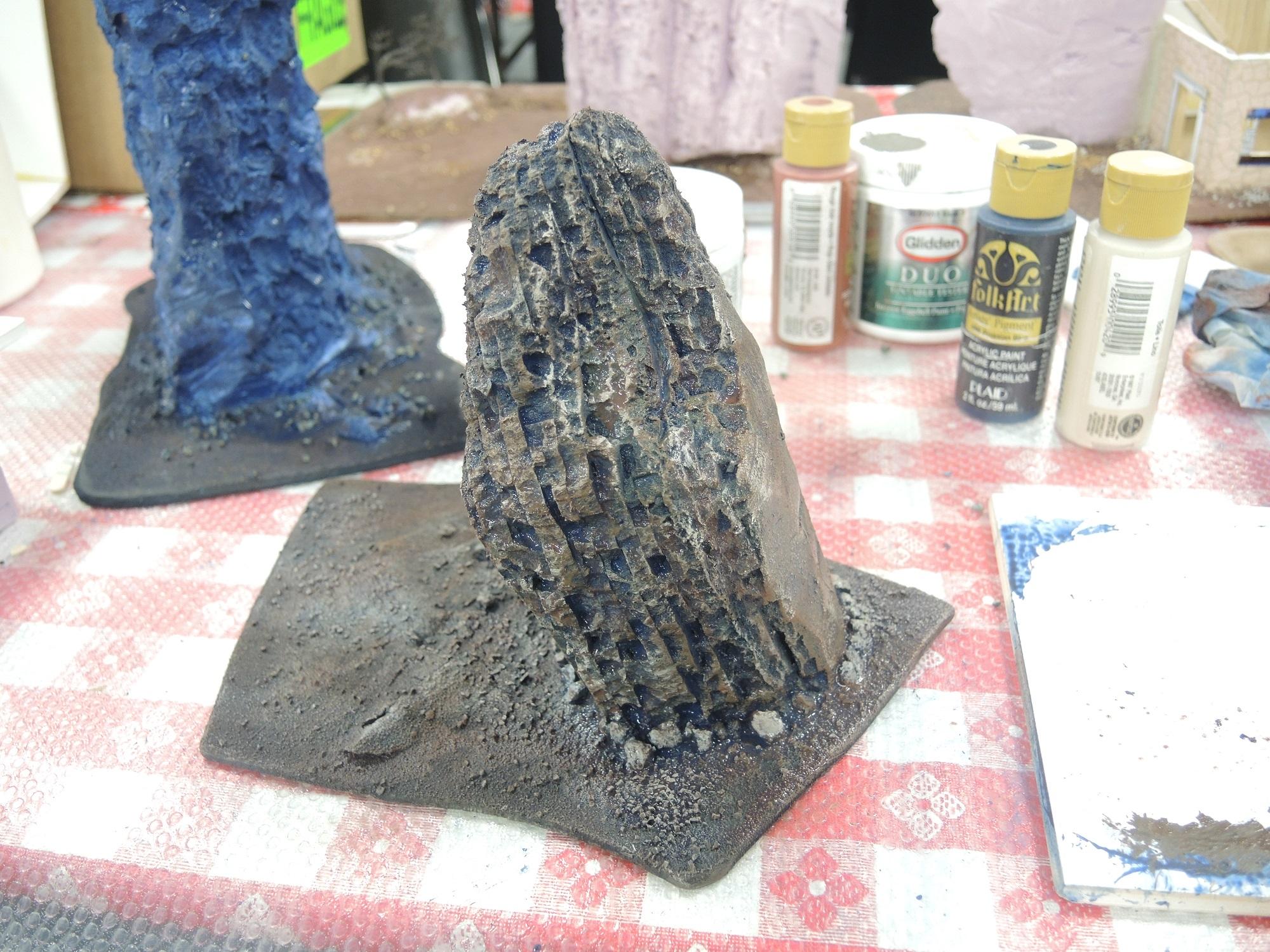 Blue, Commission, Hot Glue, Hotglue, Mesa, Pink, Styrofoam, Terrain, Tutorial, Waaazag, Waazag, Work In Progress