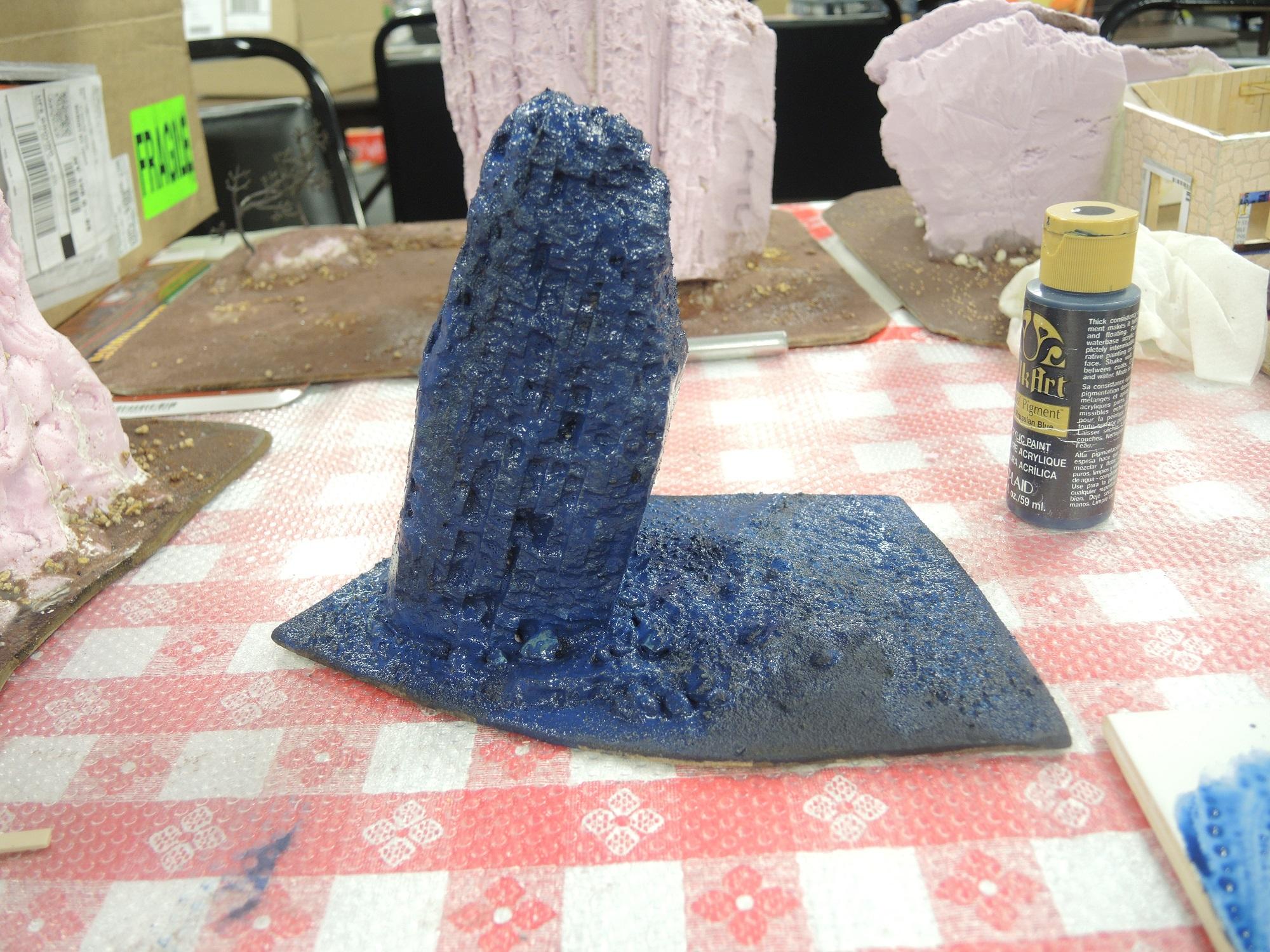 Blue, Commission, Hot Glue, Hotglue, Mesa, Pink, Styrofoam, Terrain, Tutorial, Waaazag, Waazag, Work In Progress