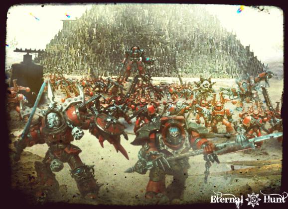 Chaos, Chaos Space Marines, Composite, Khorne, Khorne's Eternal Hunt, Photomontage, Warhammer 40,000, World Eaters