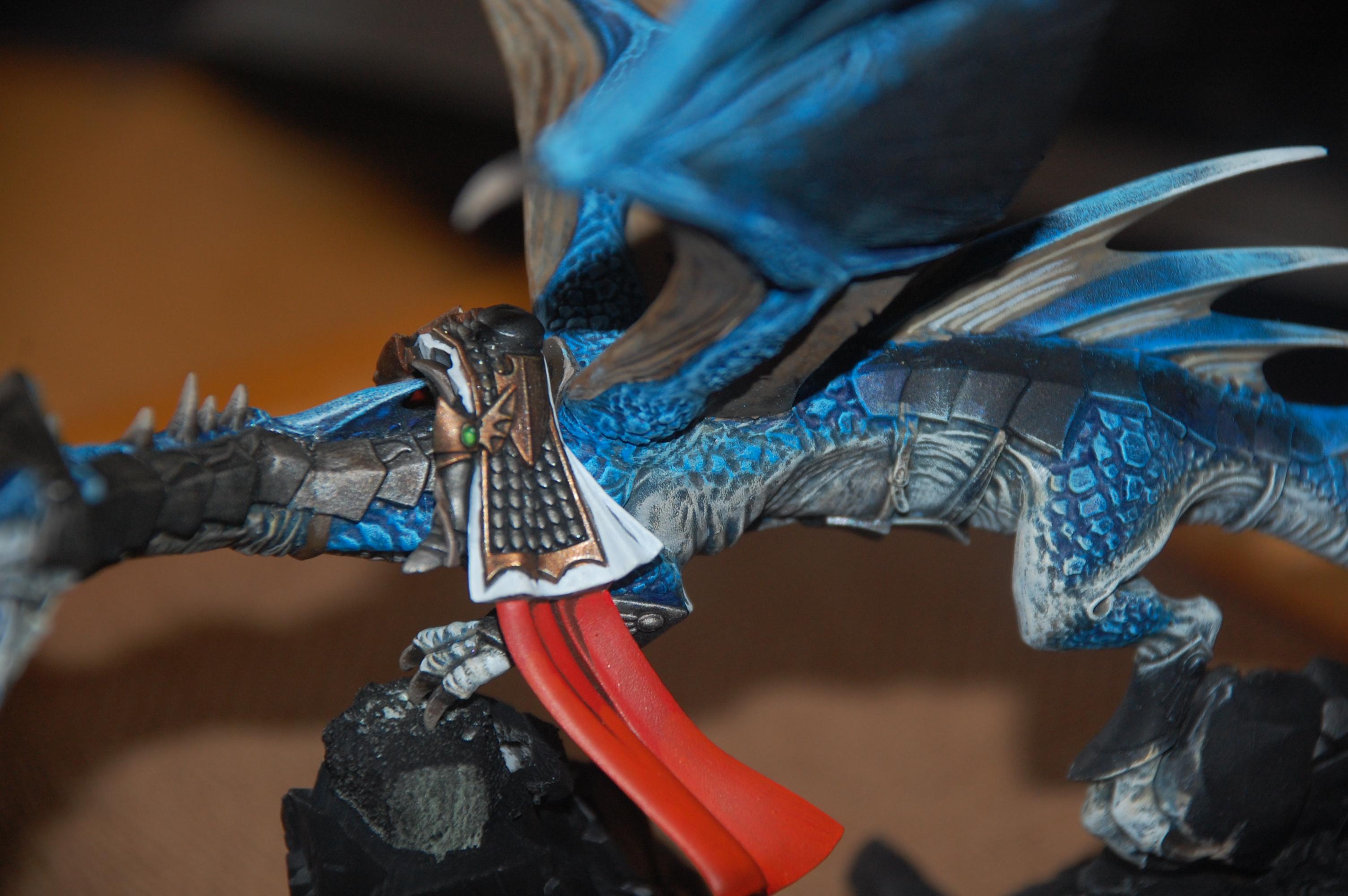 Little mock up with the rider personally i like the contrast betwen the red on the rider and the blue on the dragon