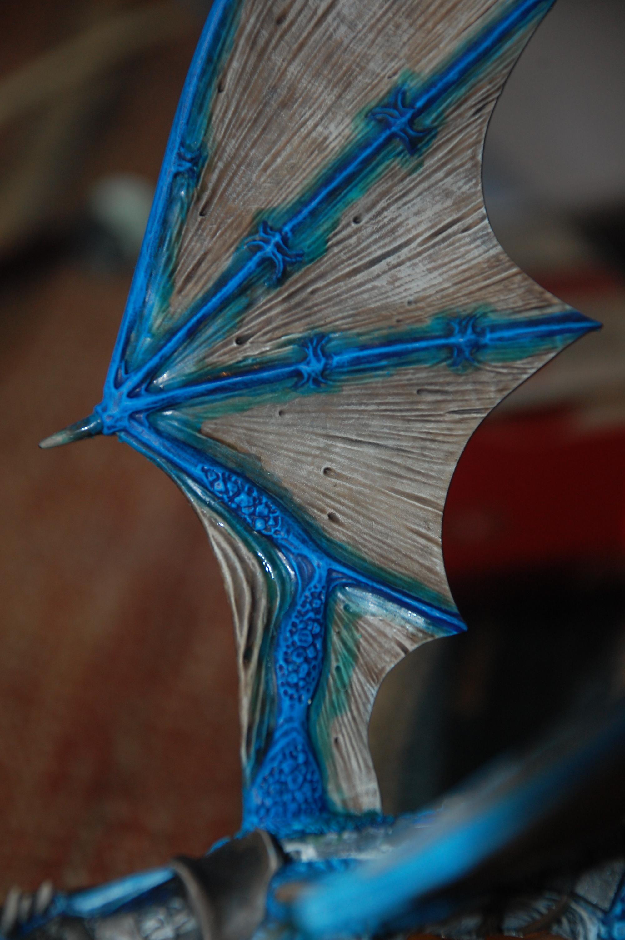 First drybrush using VGC magic blue