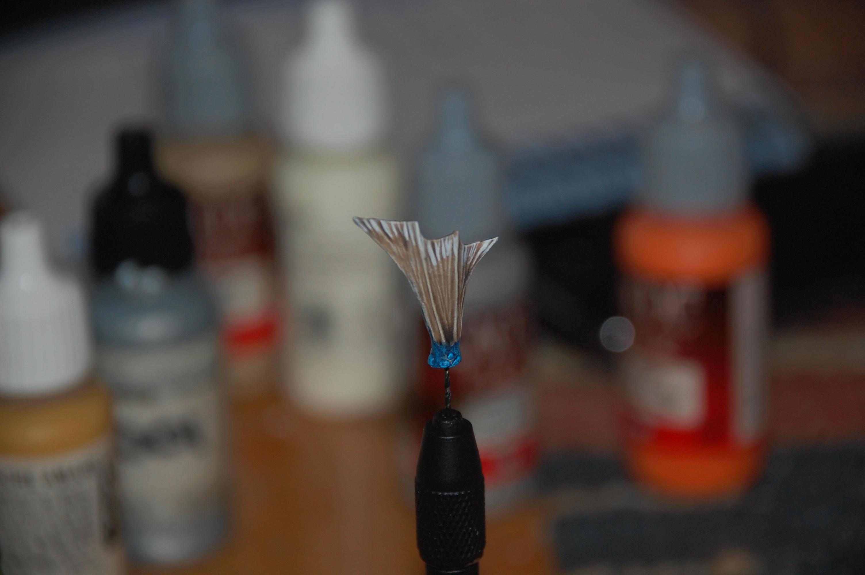 One of the saily things that will go on the head in progress