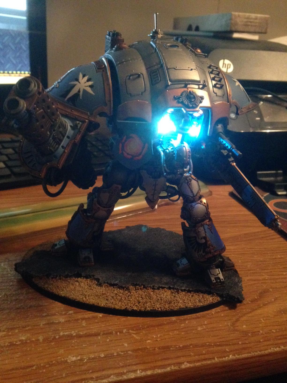Front with lights on