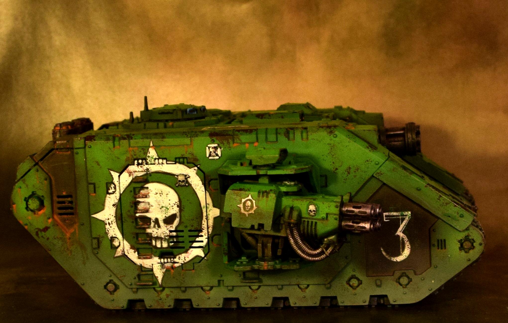 Green, Land Raider, Sons Of Medusa, Space Marines, Weathered