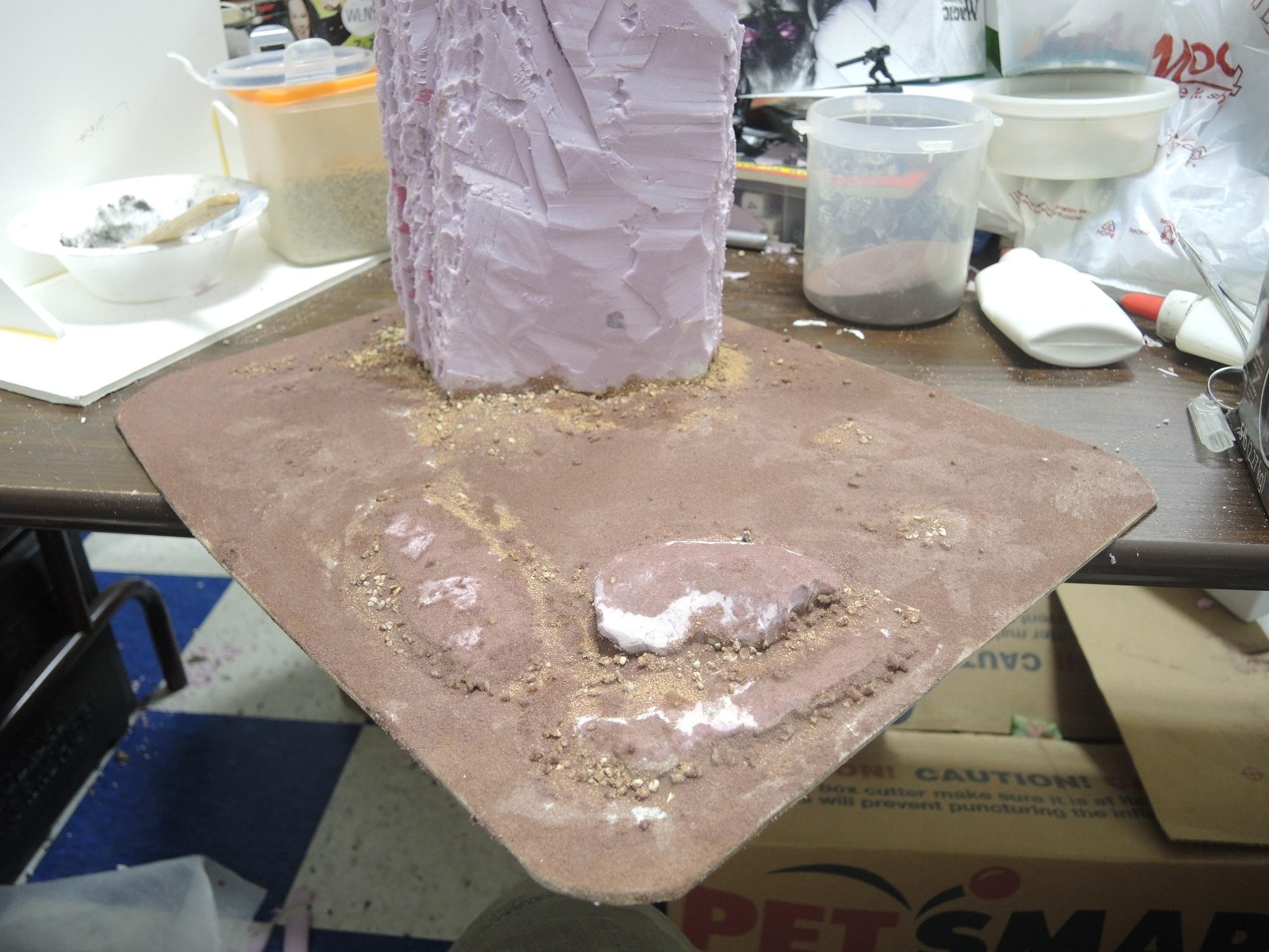 Blue, Commission, Hot Glue, Hotglue, Mesa, Pink, Styrofoam, Terrain, Tutorial, Waaazag, Waazag, Work In Progress