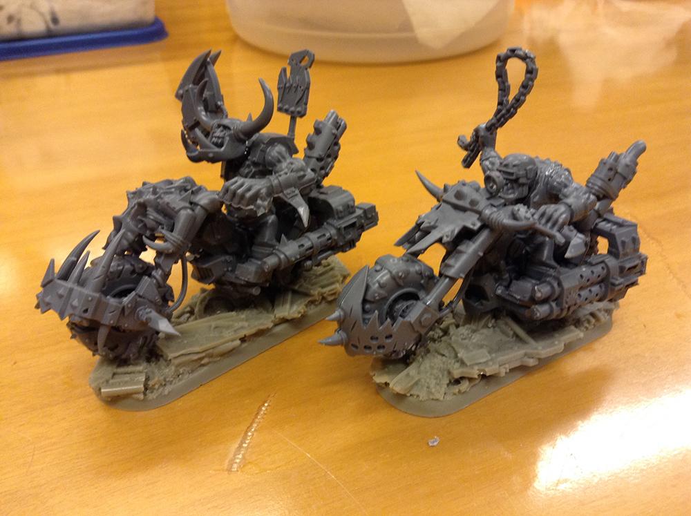 Deathskulls, Orks, Ork Warbikers WIP
