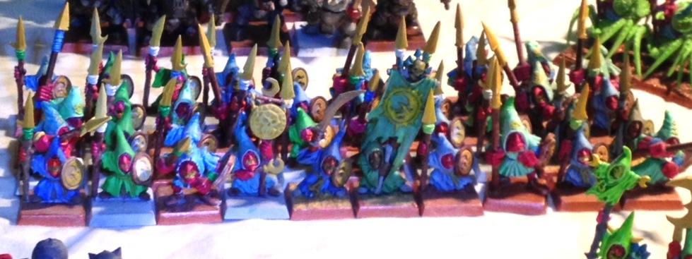 night goblin horde with spears and shields