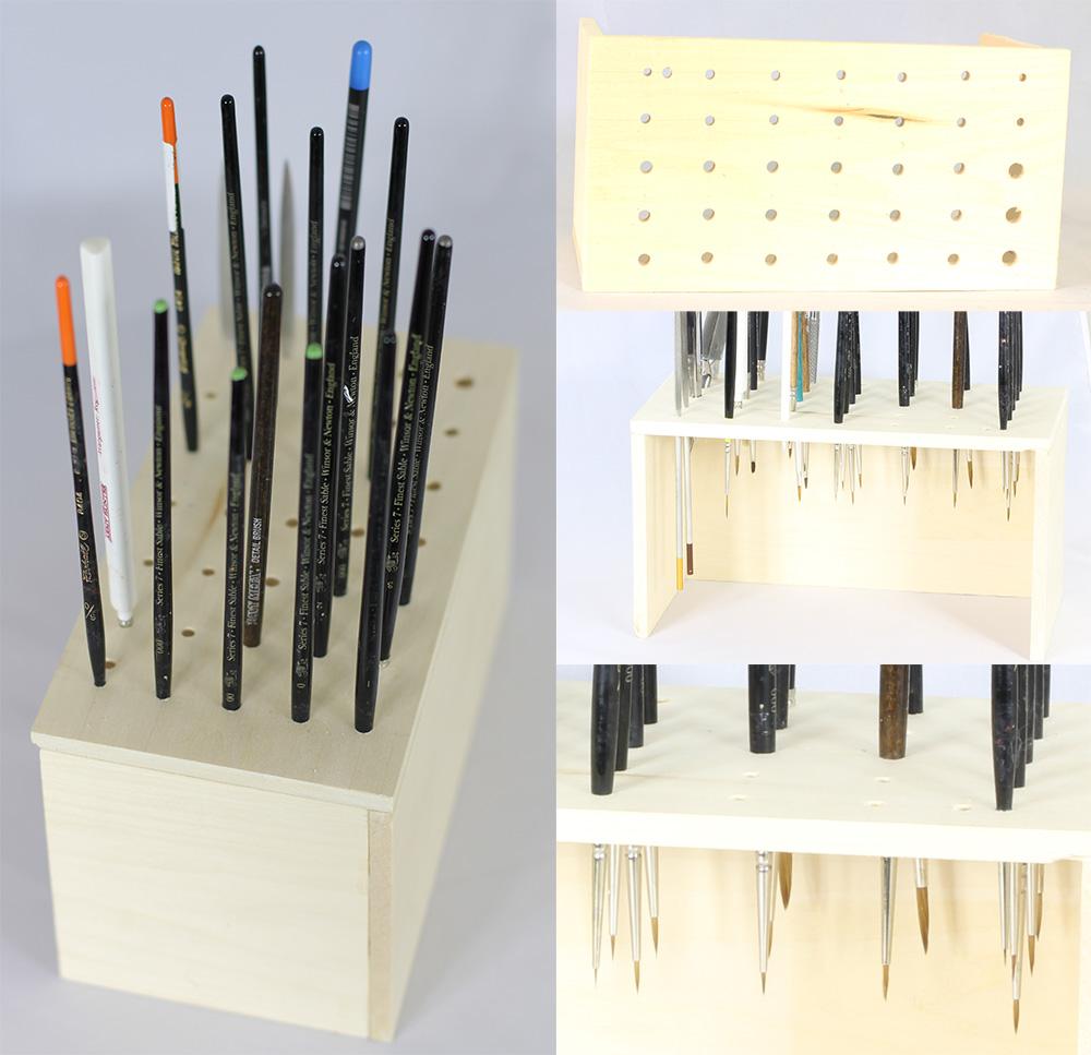 My $3 DIY Brush Rack