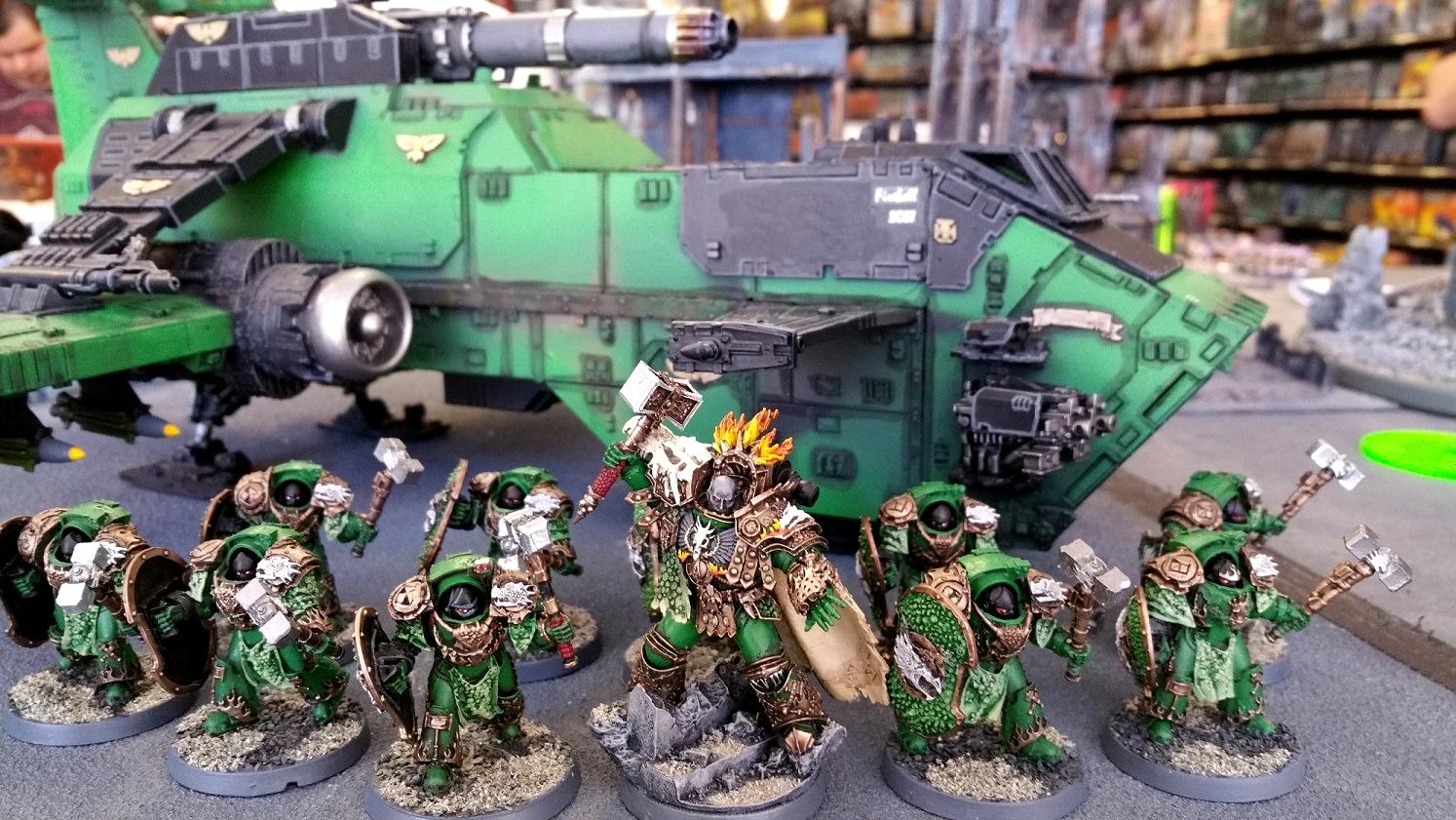 Salamanders, Terminator Armor, Thunderhawk, Vulkan, Warhammer 40,000