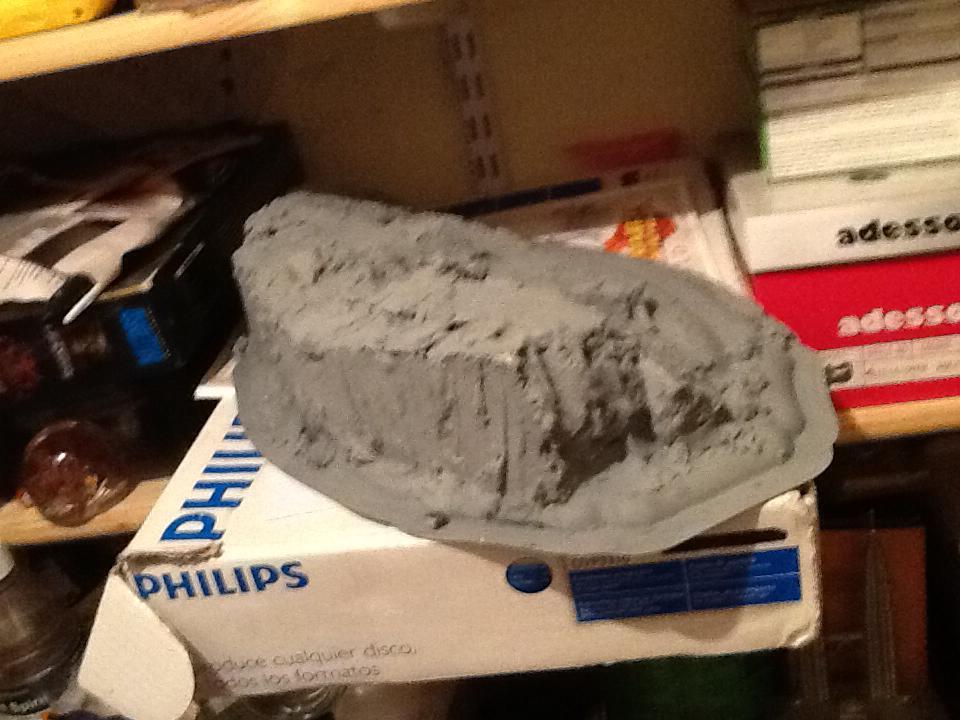followed this up with a grey undercoat of black masonry paint with some white added