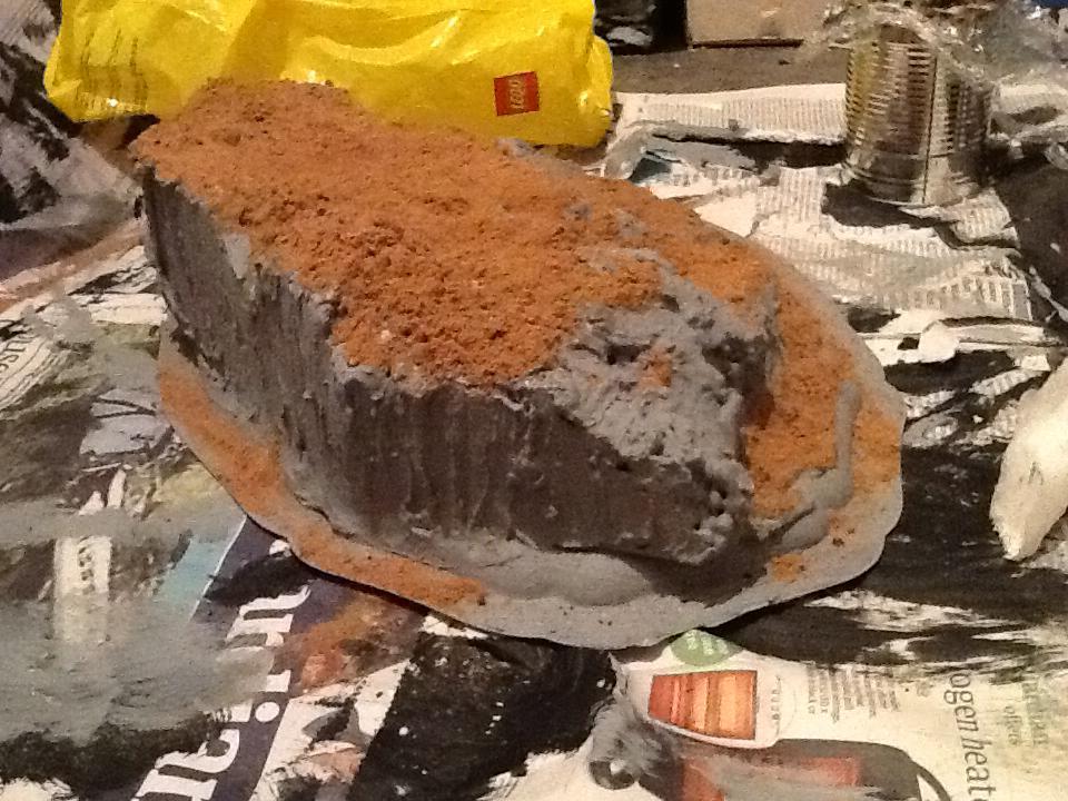 added sand for texturing the grass areas