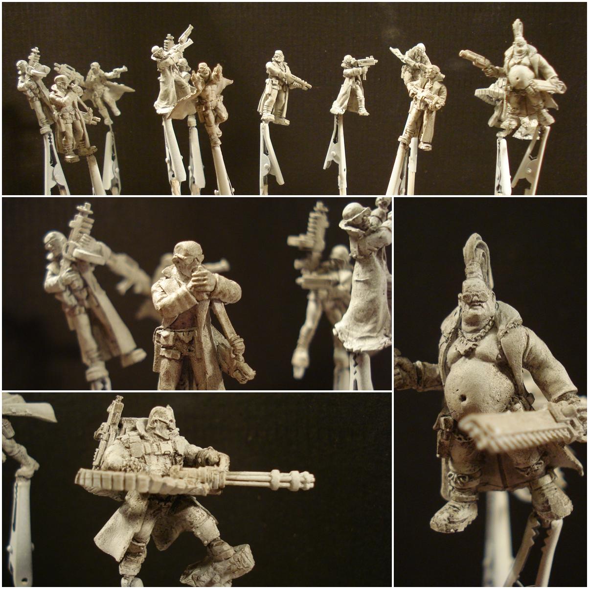 Delaque, Necromunda, Dalaque Gang - Primered &amp; Washed