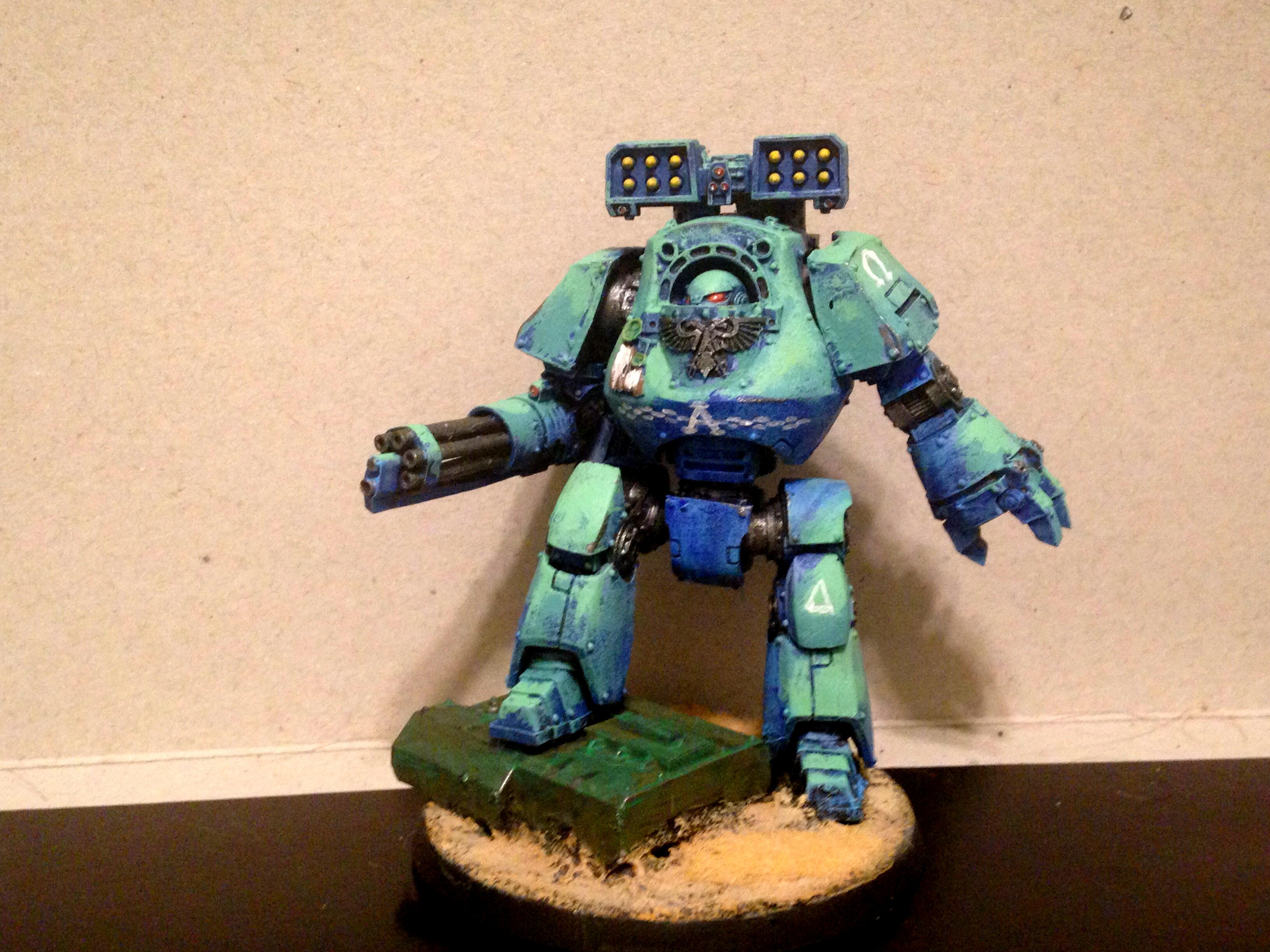 Alpha Legion, Blue, Contemptor, Conversion, Desert, Dreadnought, Source Lighting, Space Marines