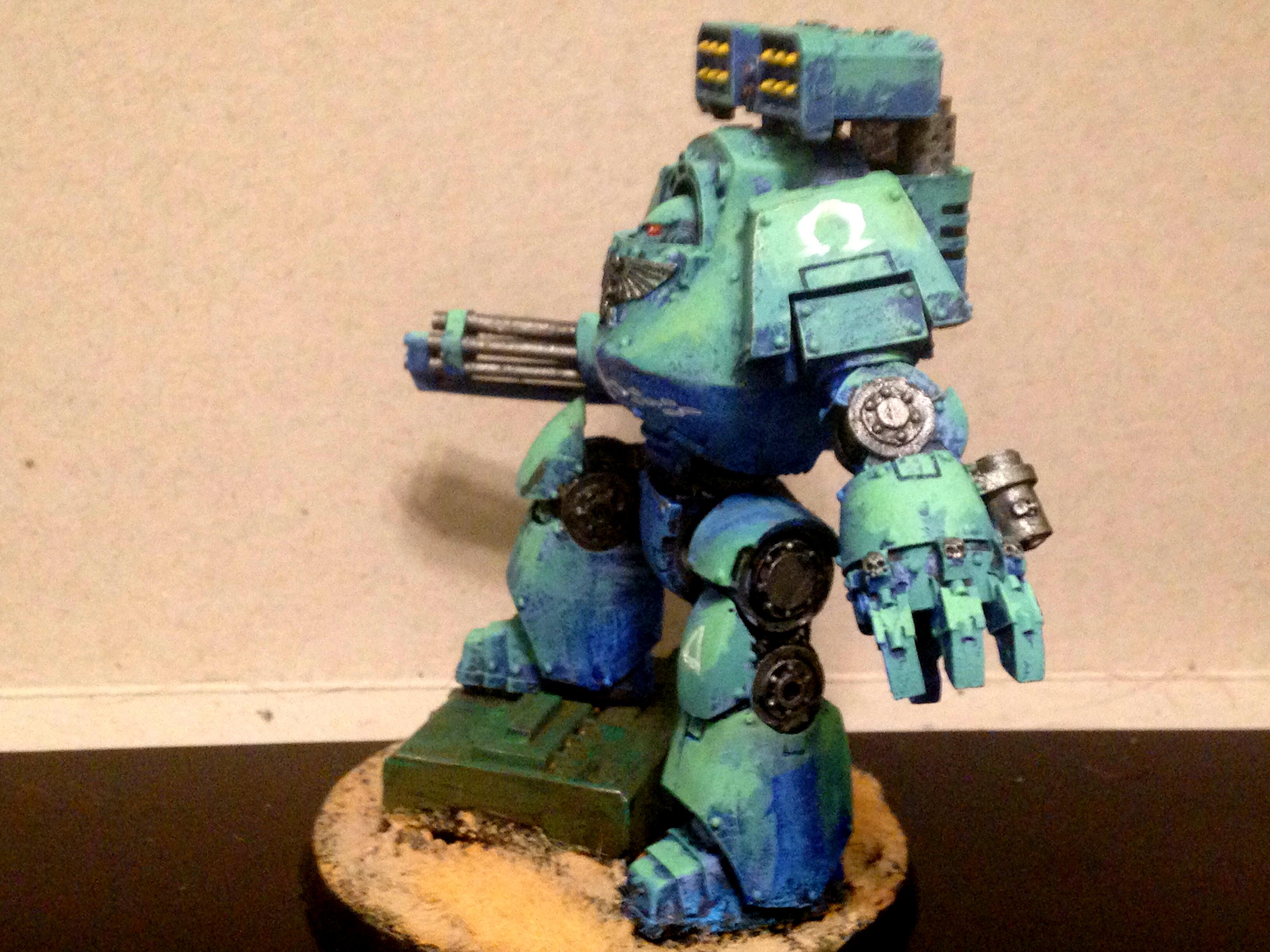 Alpha Legion, Blue, Contemptor, Desert, Dreadnought, Source Lighting, Space Marines