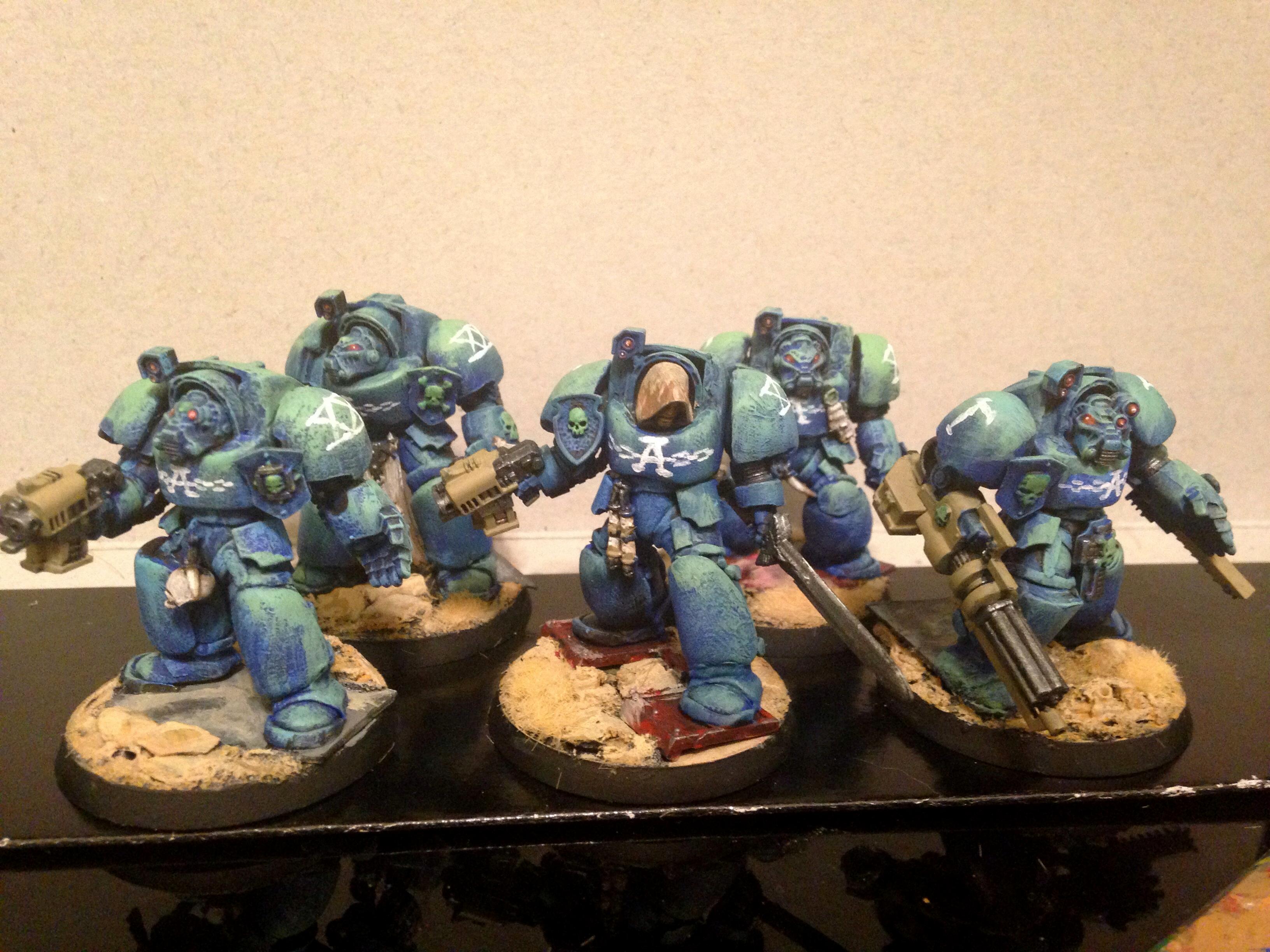 Alpha Legion, Art Scale, Blue, Conversion, Desert, Source Lighting, Space Marines, Terminator Armor, True Scale